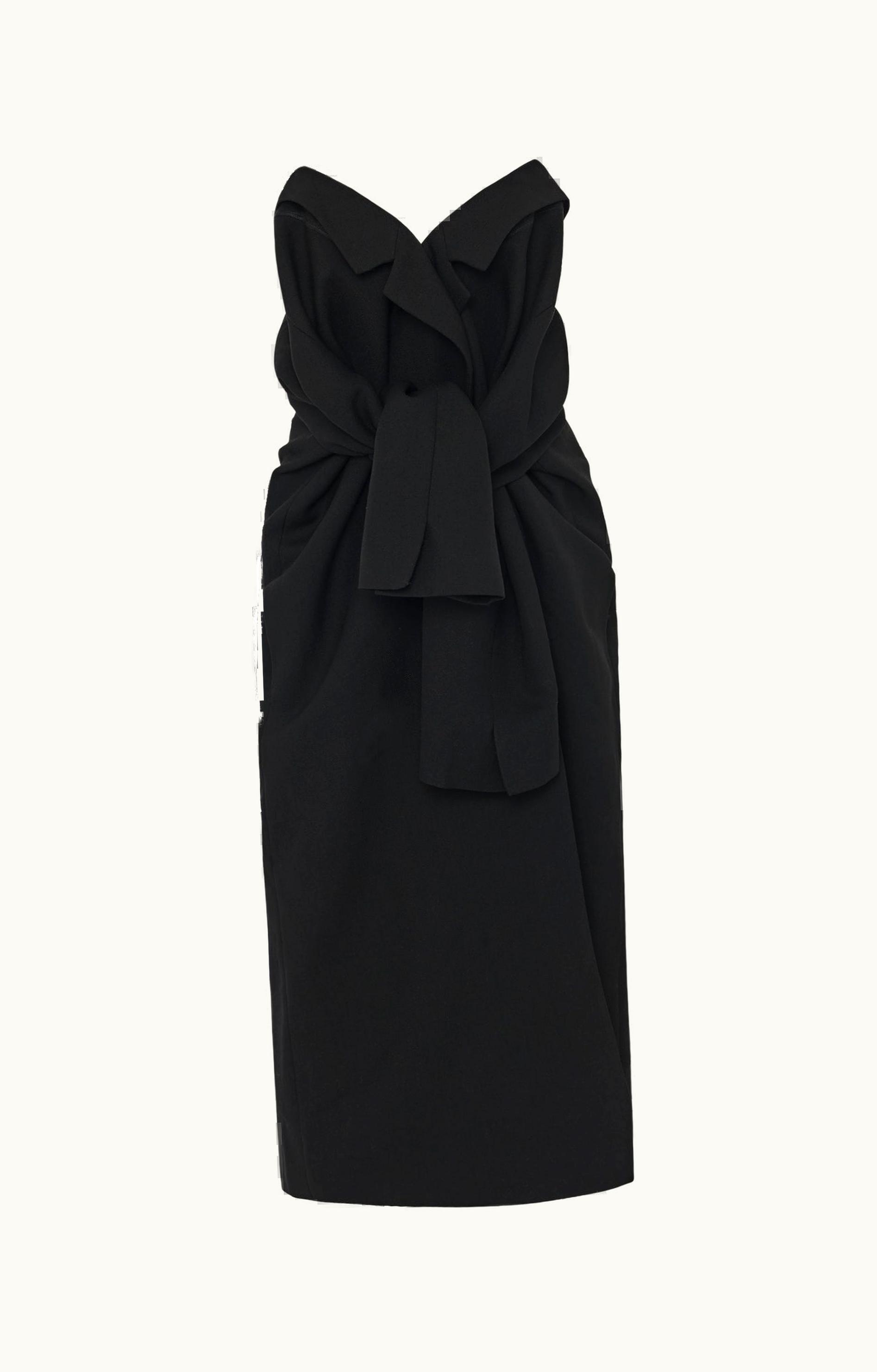 The Row The Row Arpelle Dress Black In Virgin Wool And Mohair