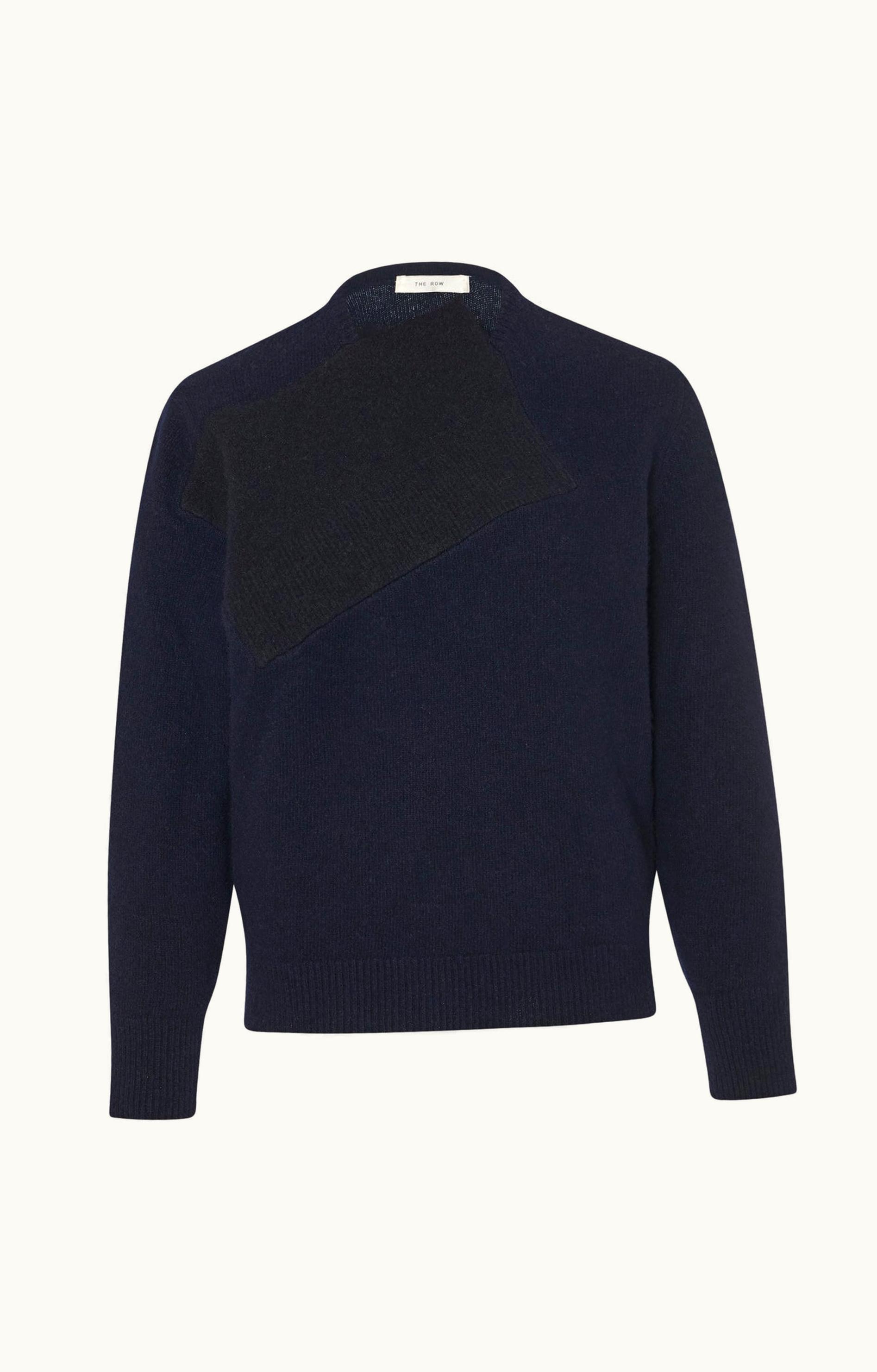 The Row The Row Enid Top Blue In Merino Wool And Cashmere