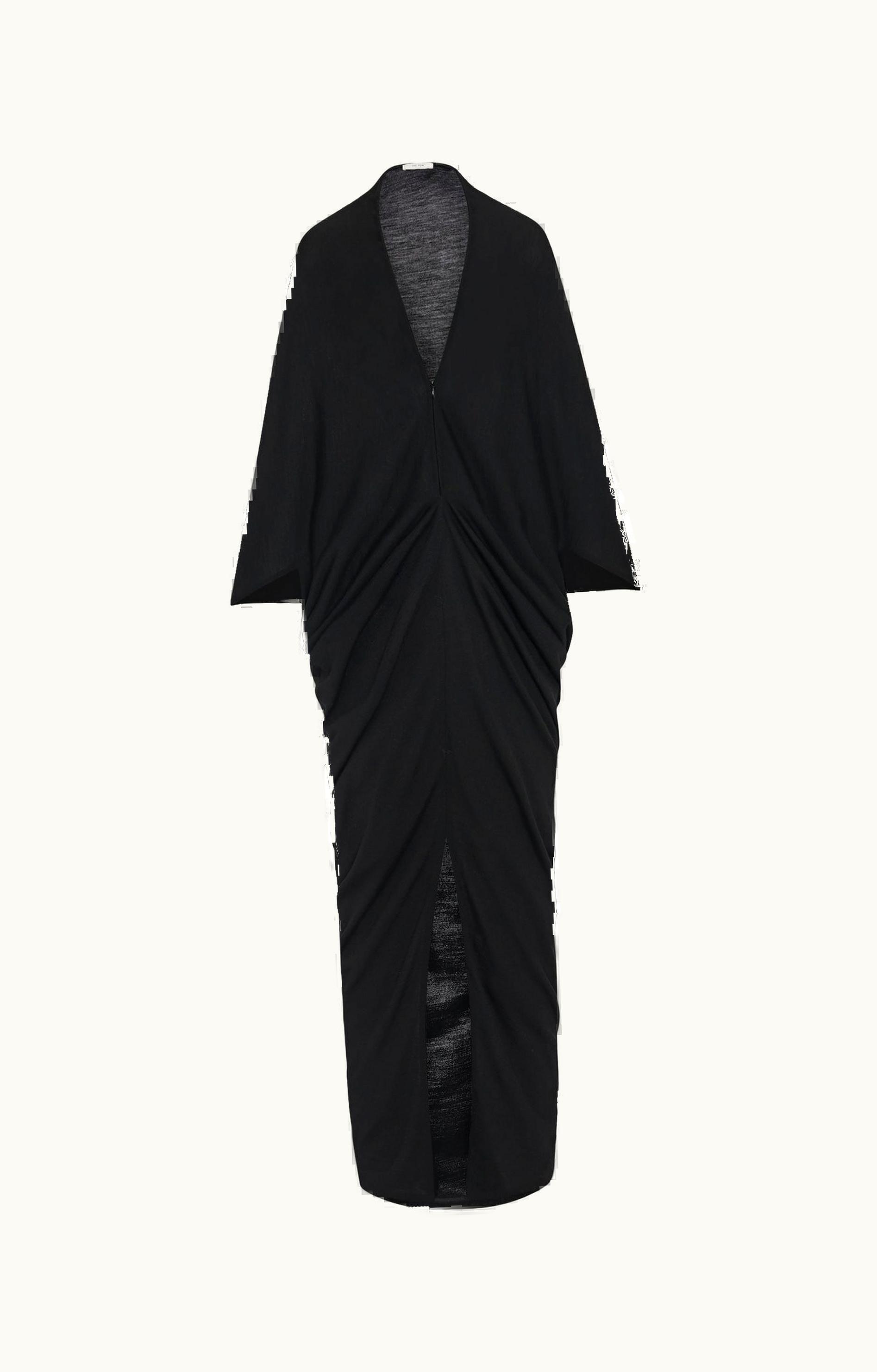The Row The Row Rodin Dress Black In Virgin Wool