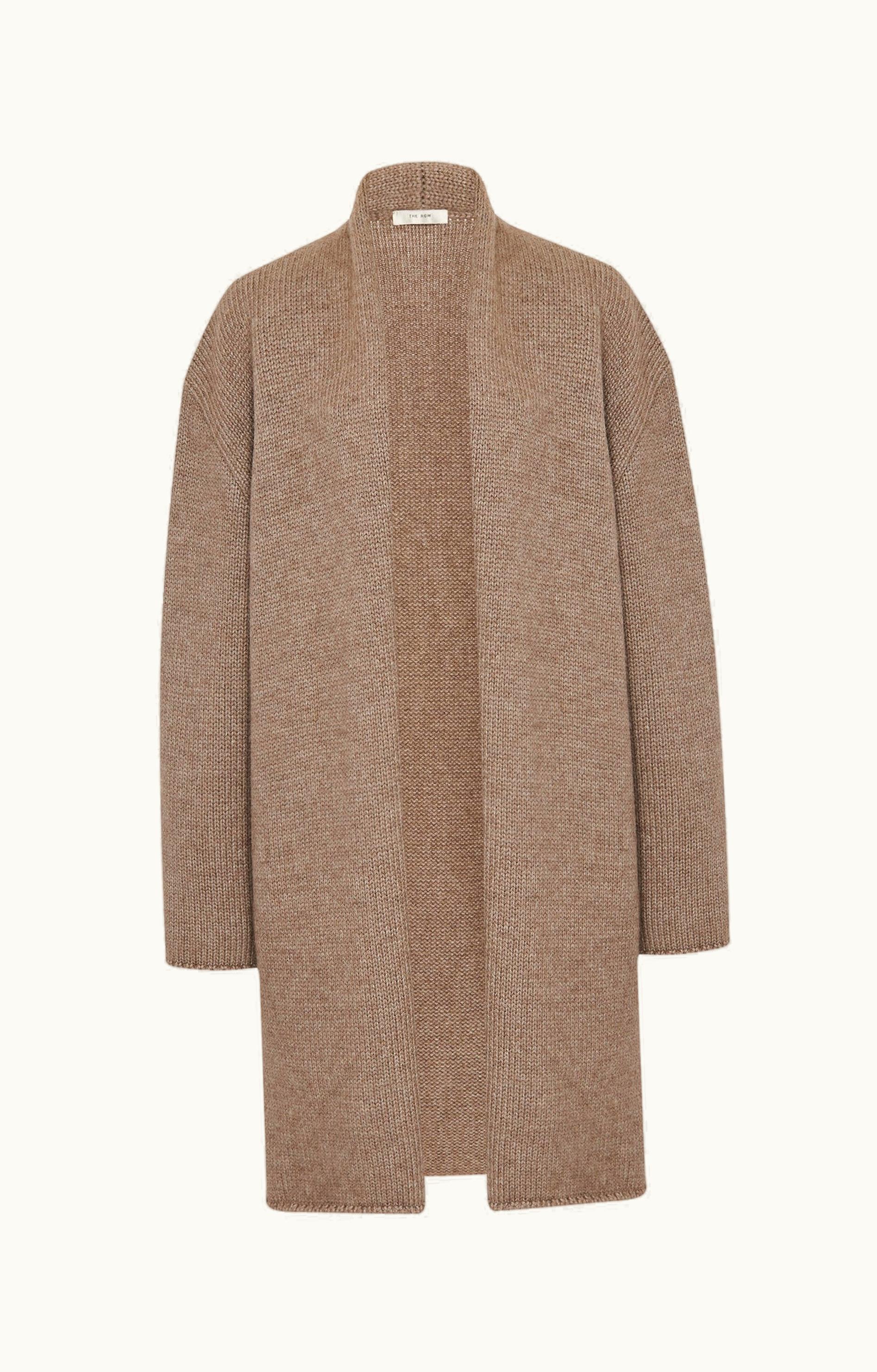 The Row The Row Ernesto Cardigan Tan In Alpaca And Silk