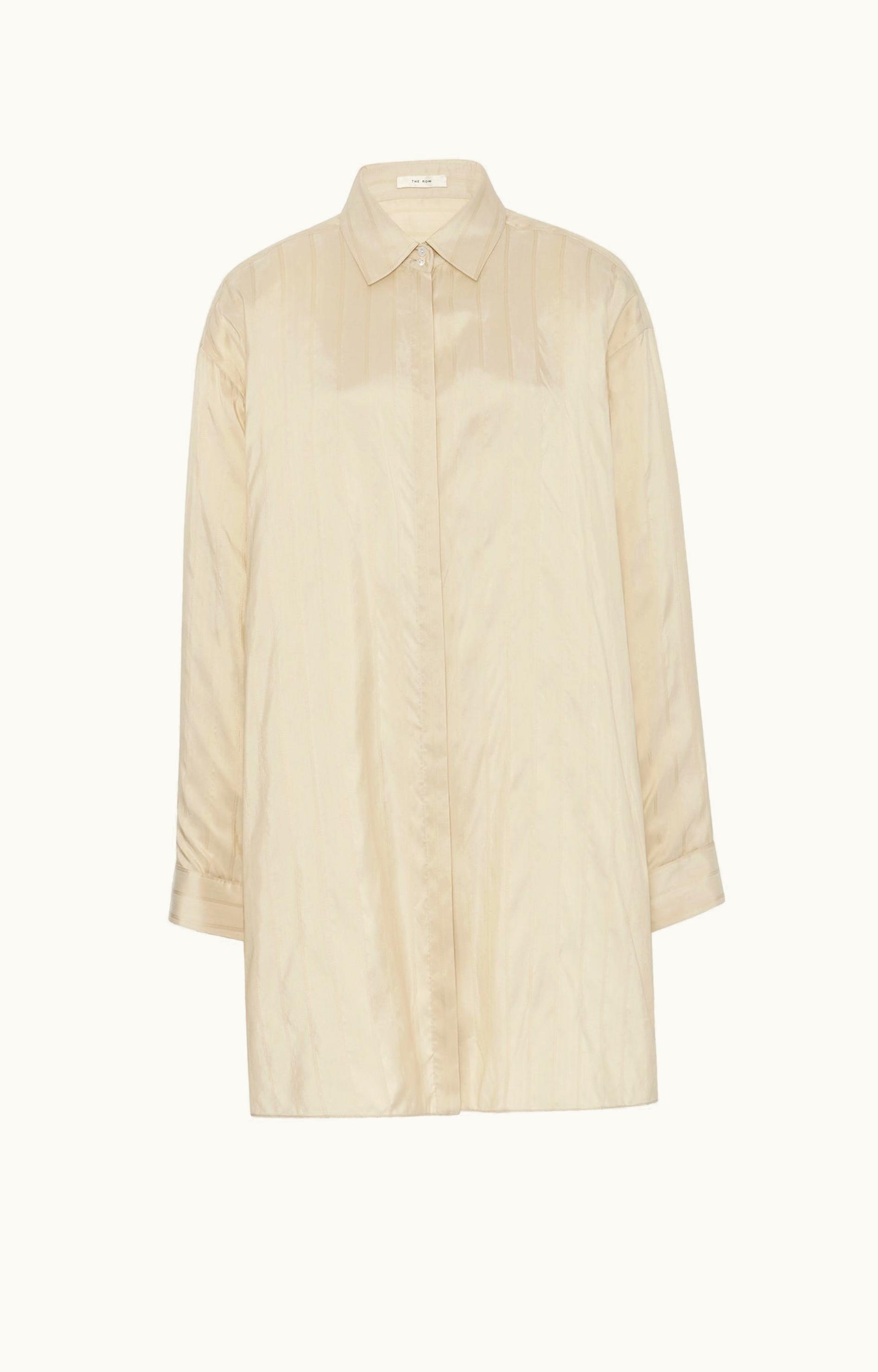 The Row The Row Nomoon Shirt Beige In Silk