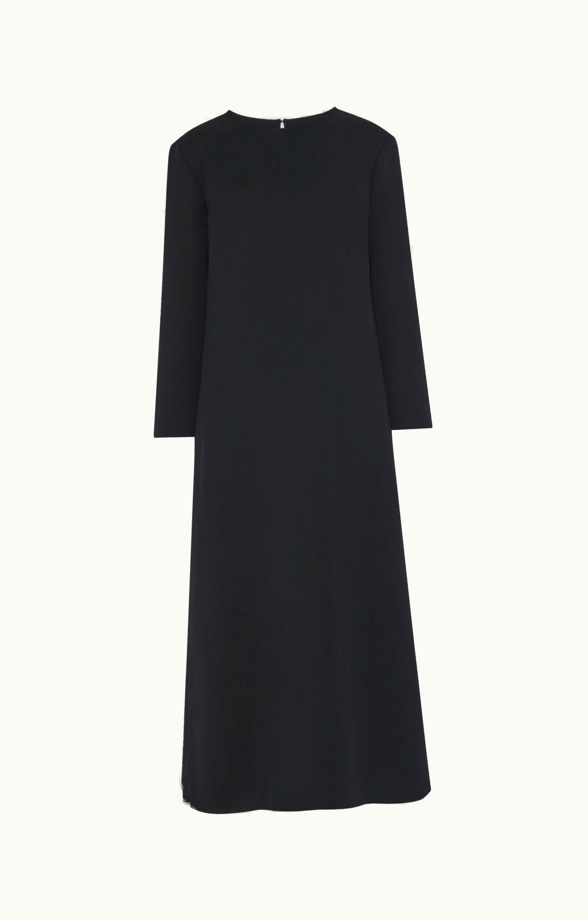 The Row The Row Lucinda Dress Black In Silk And Virgin Wool