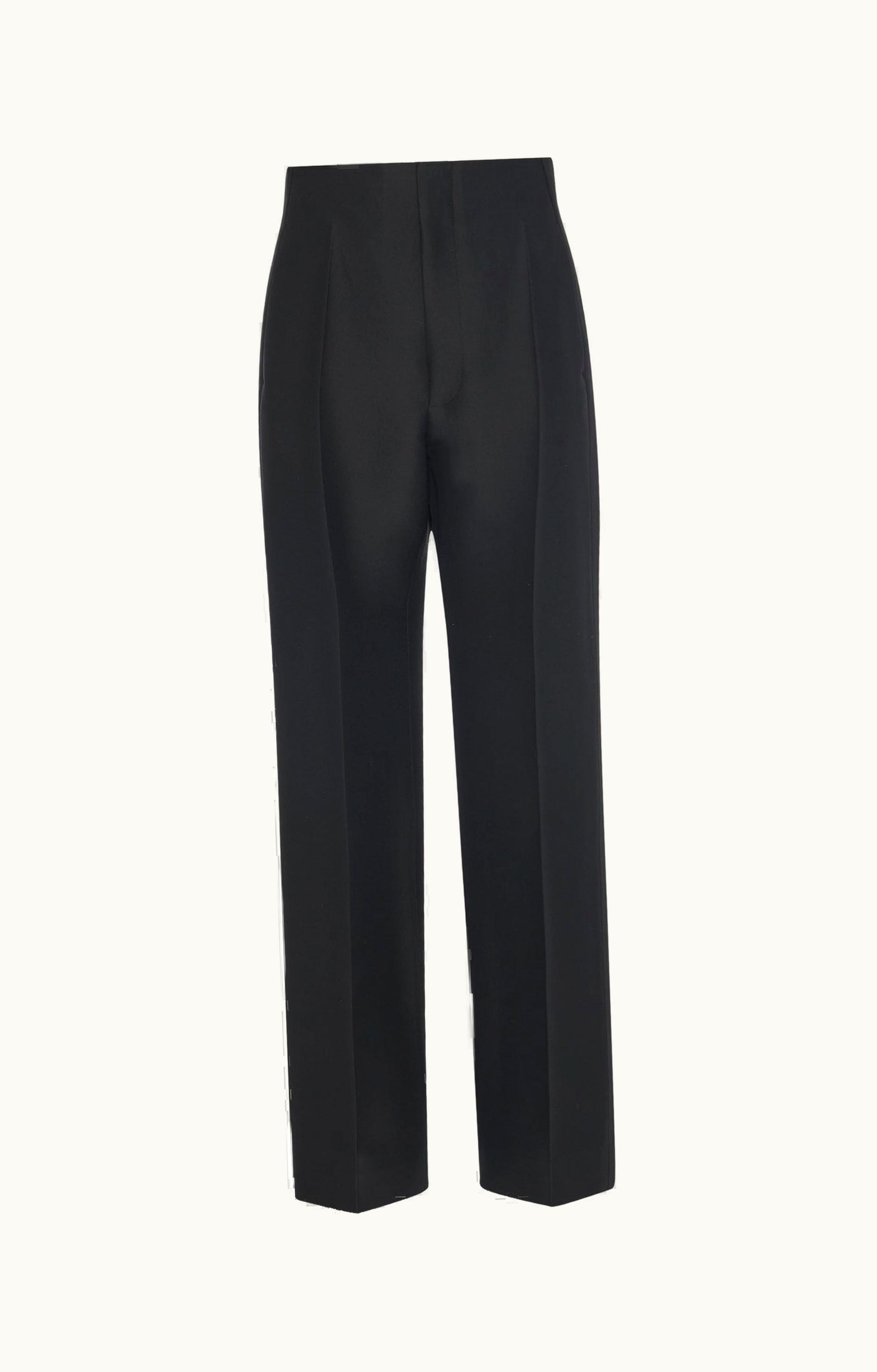 The Row The Row Hector Pant Black In Wool And Silk