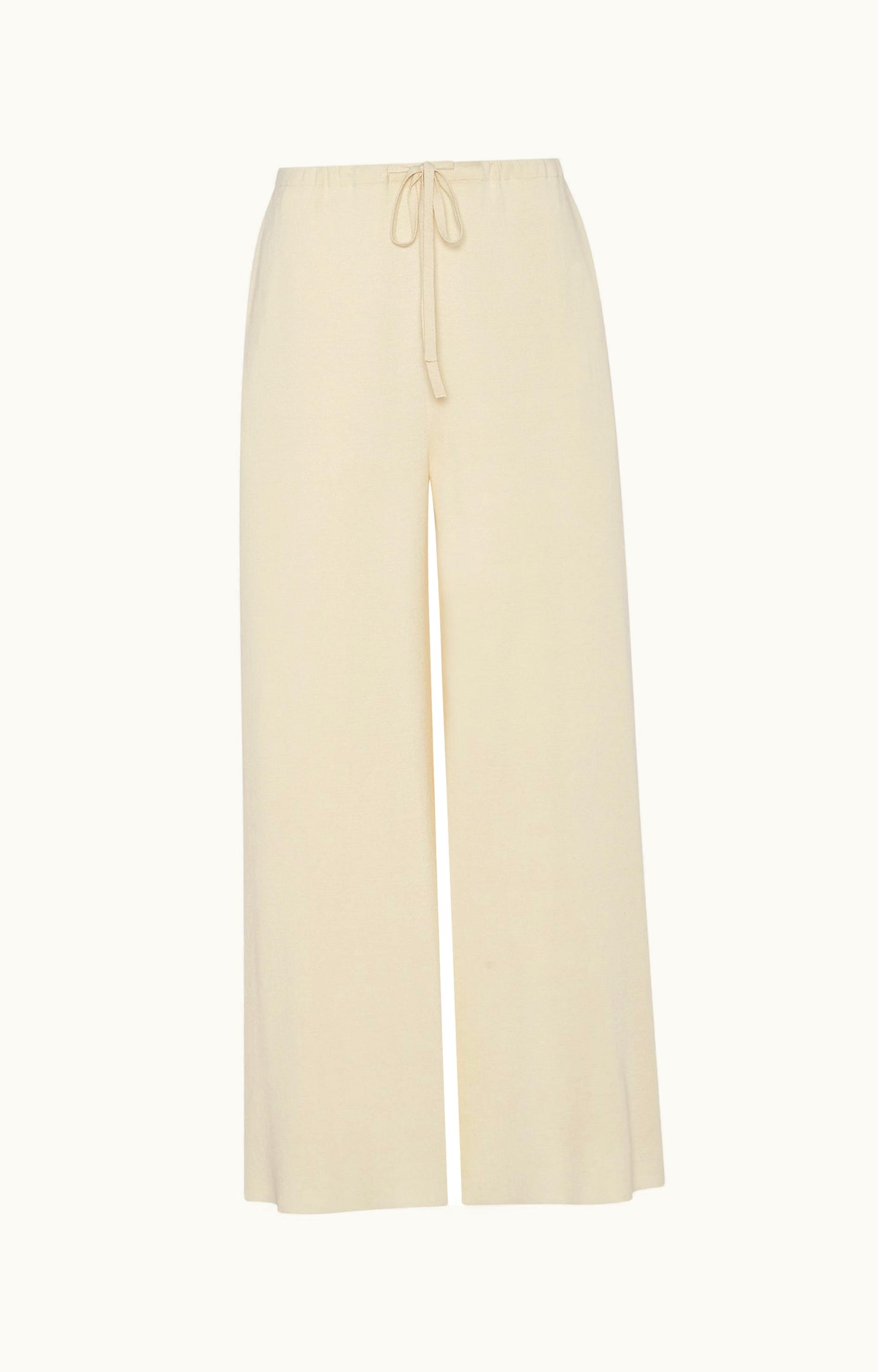 The Row The Row Delphine Pant White In Silk And Cotton