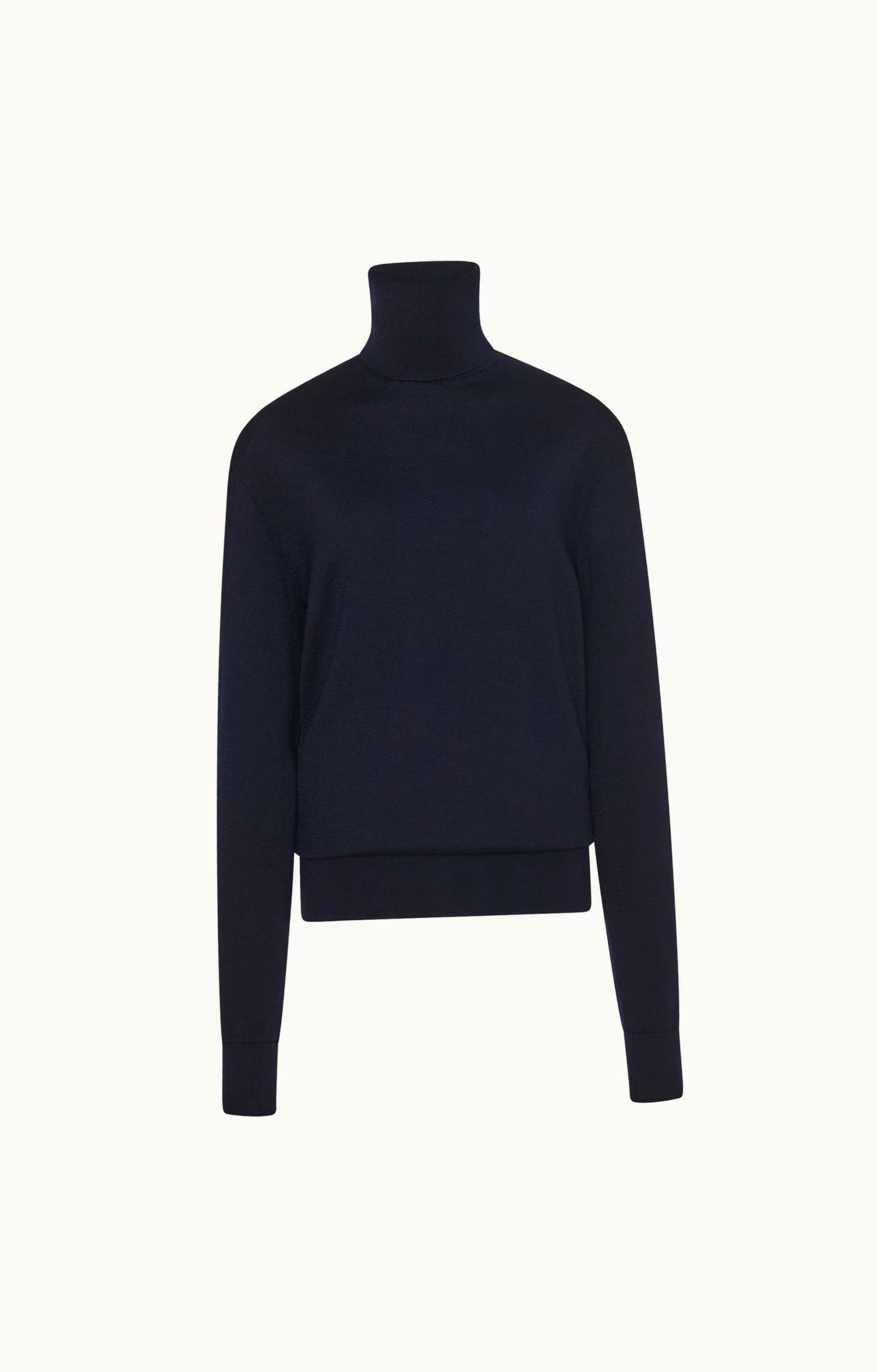 The Row The Row Davos Top Blue In Wool And Cashmere