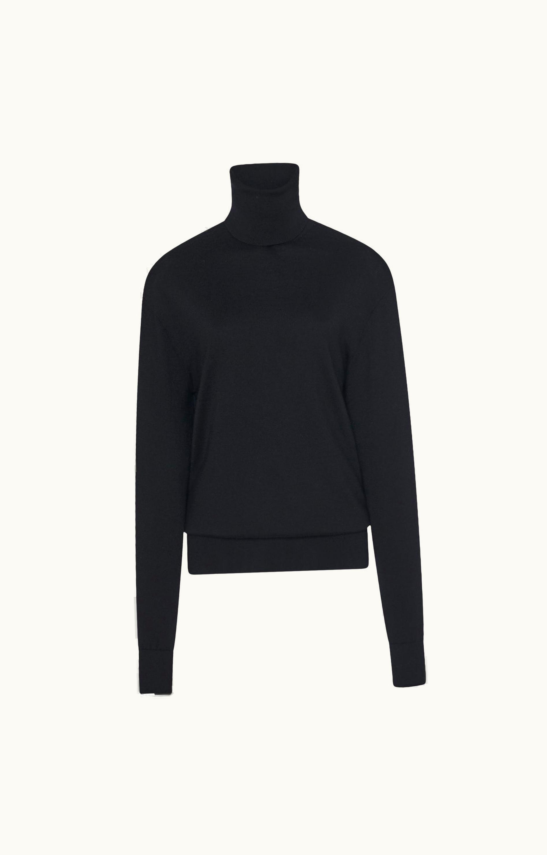 The Row The Row Davos Top Black In Wool And Cashmere