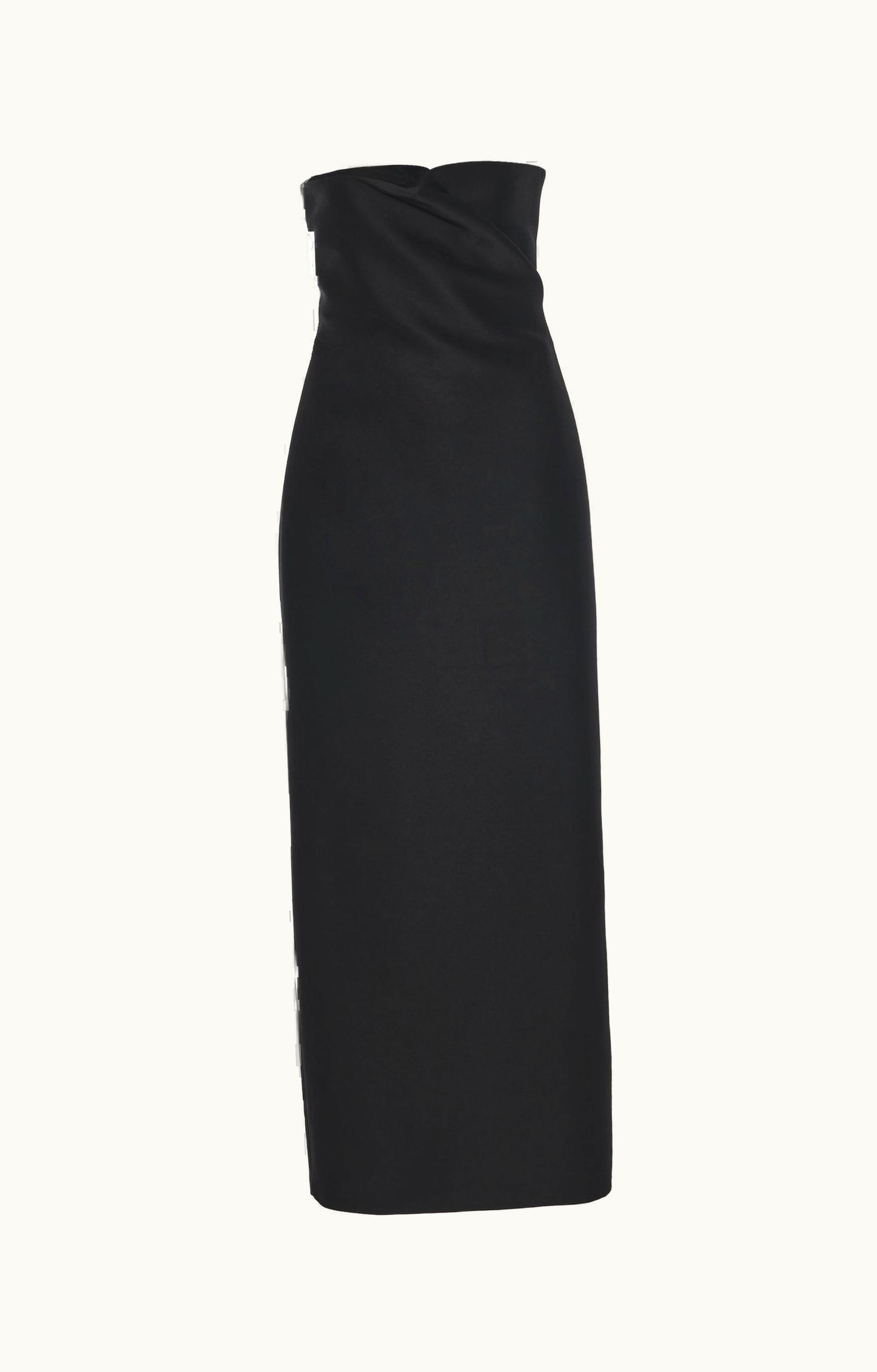 The Row The Row Bardon Dress Black In Virgin Wool And Silk