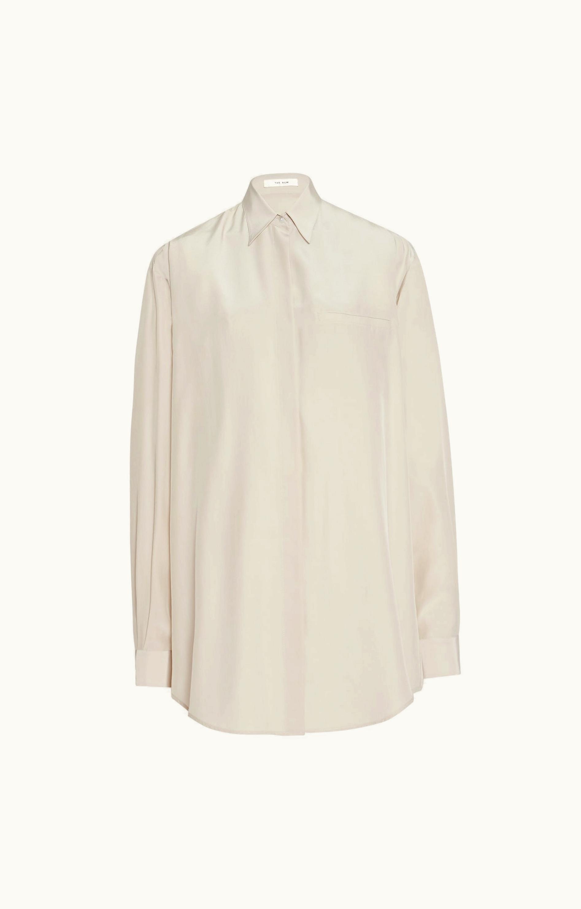 The Row The Row Eleni Shirt Grey In Silk