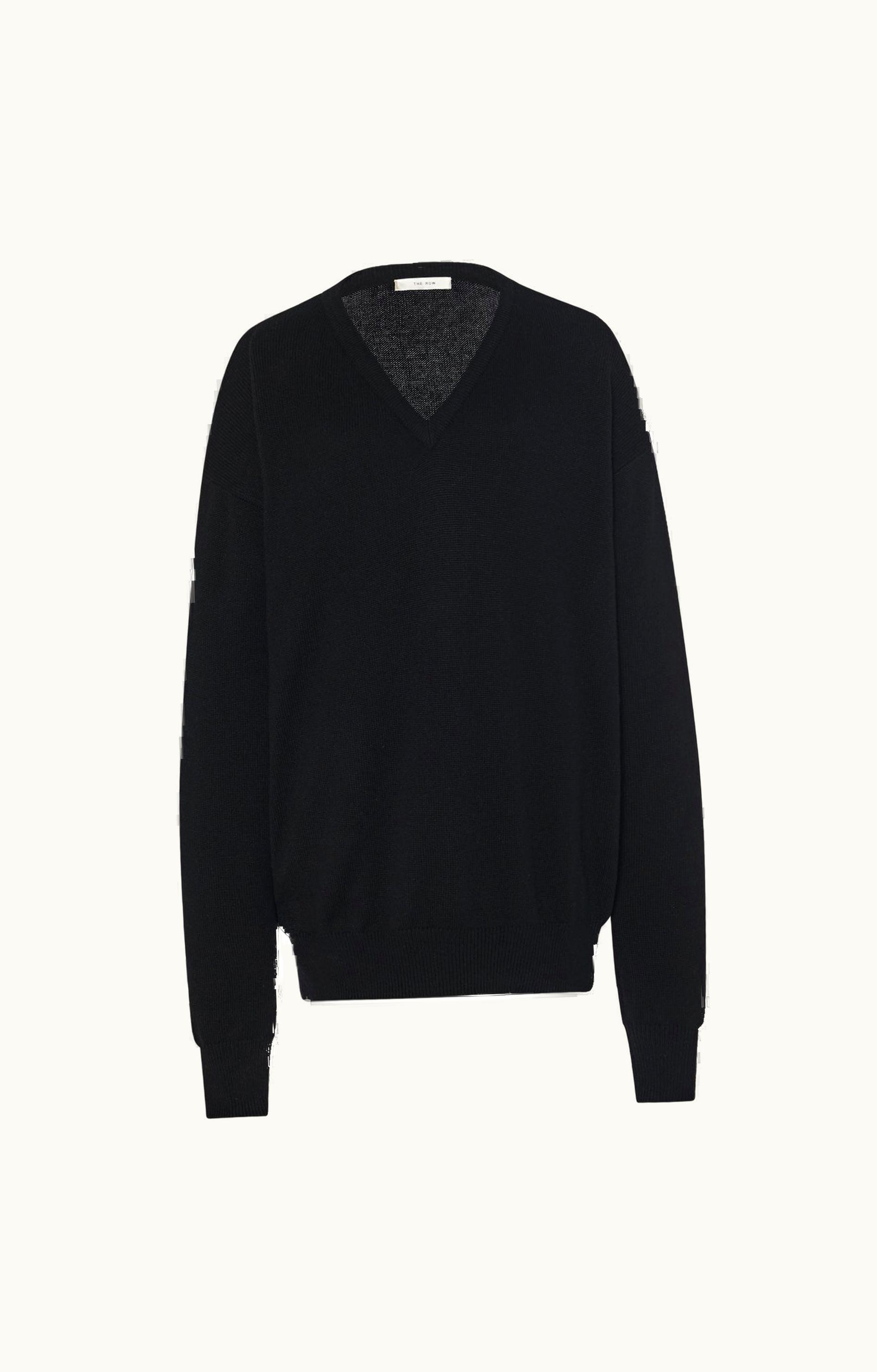The Row The Row Derignon Top Black In Cashmere