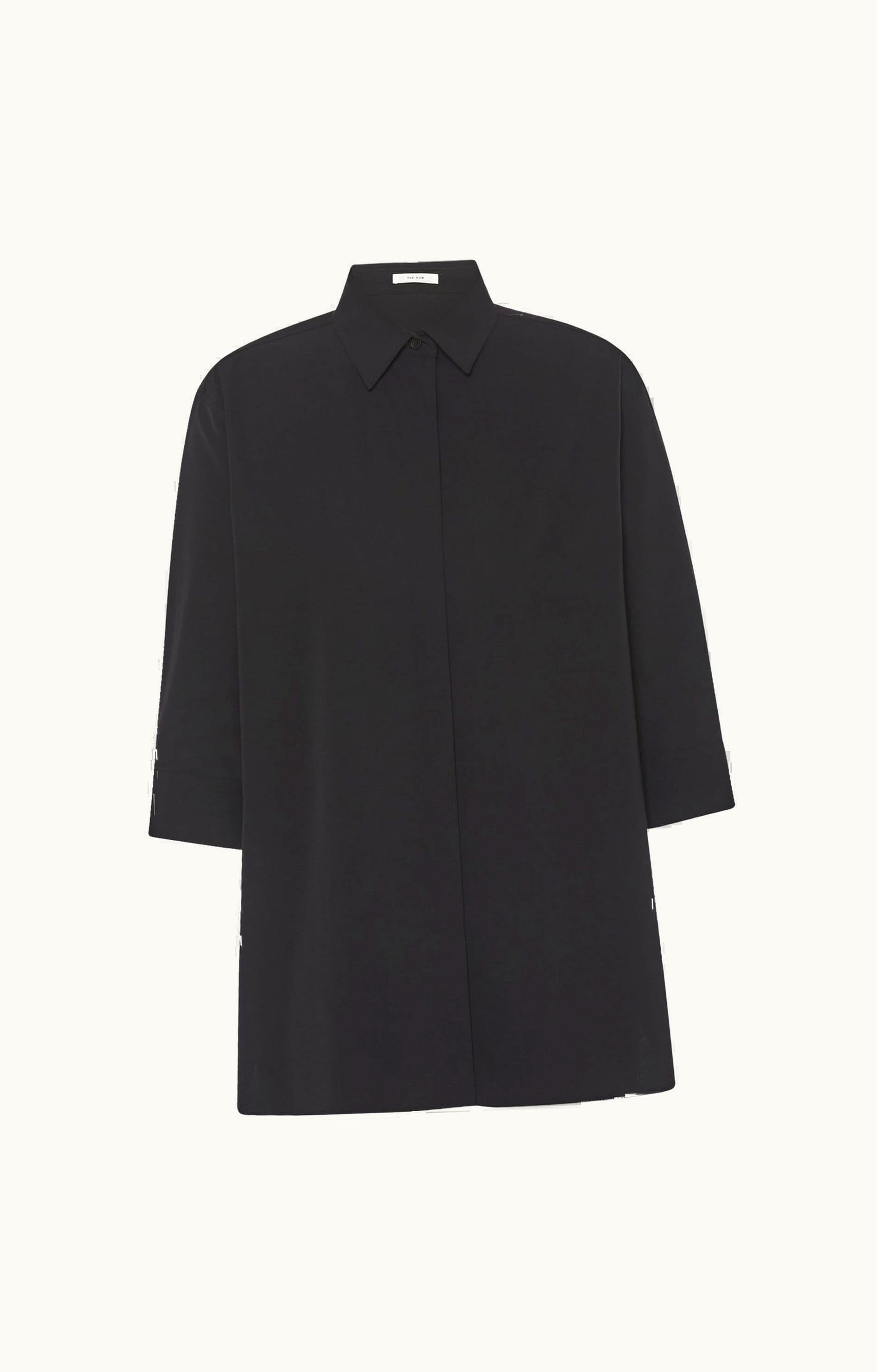 The Row The Row Elada Shirt Black In Viscose And Wool
