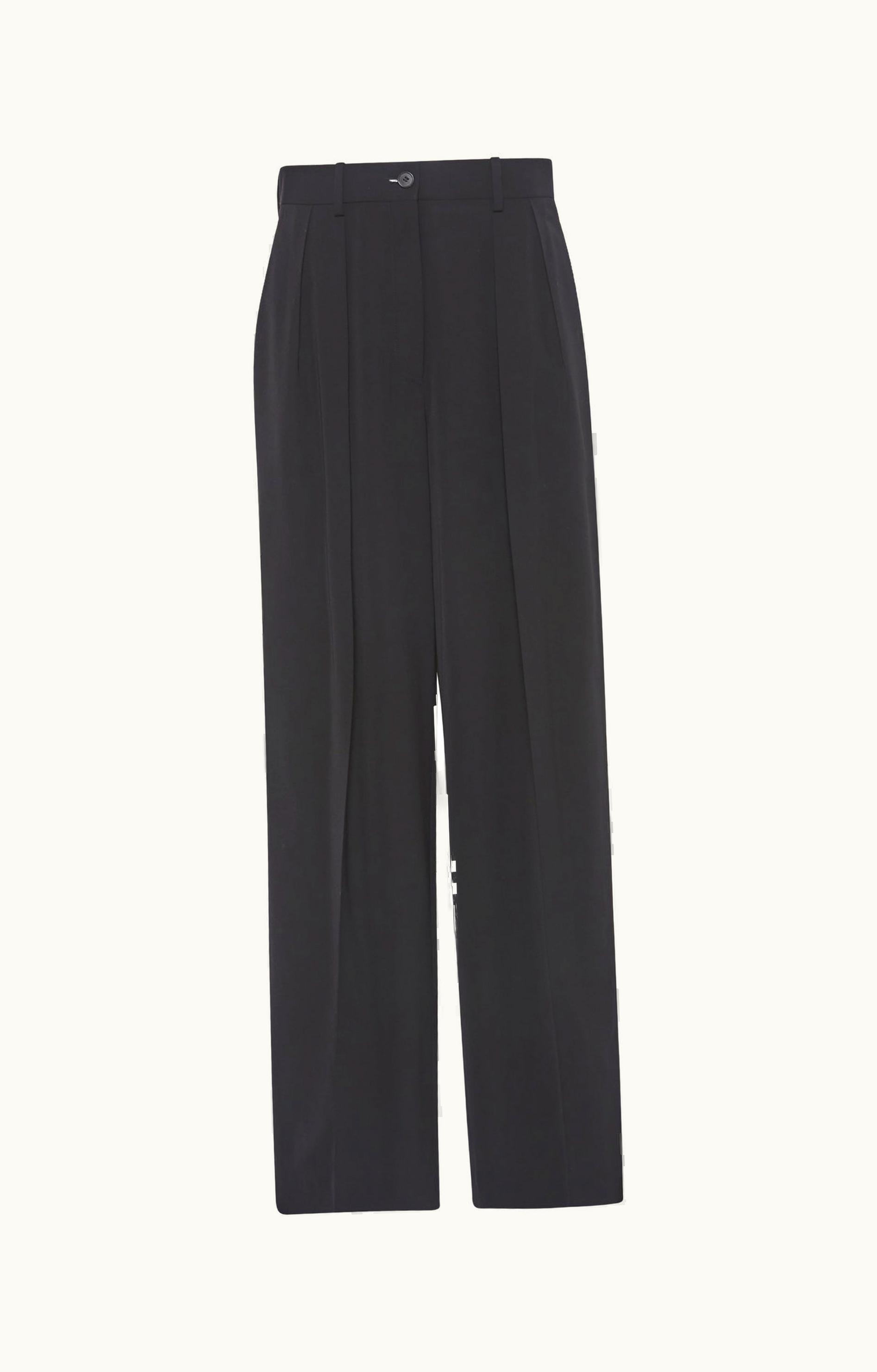 The Row The Row Igor Pant Black In Viscose And Virgin Wool