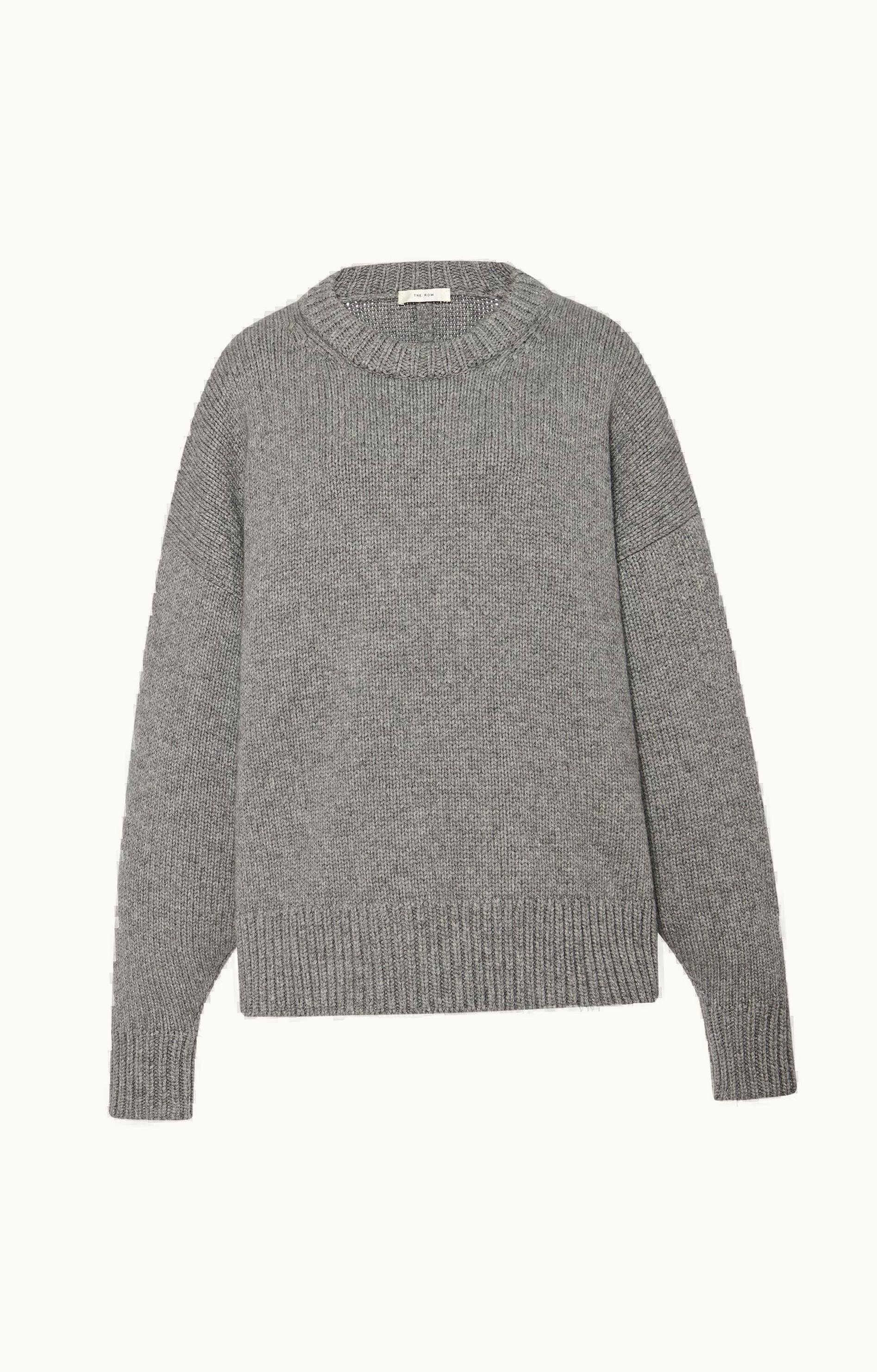 The Row The Row Ophelia Top Grey In Wool And Cashmere