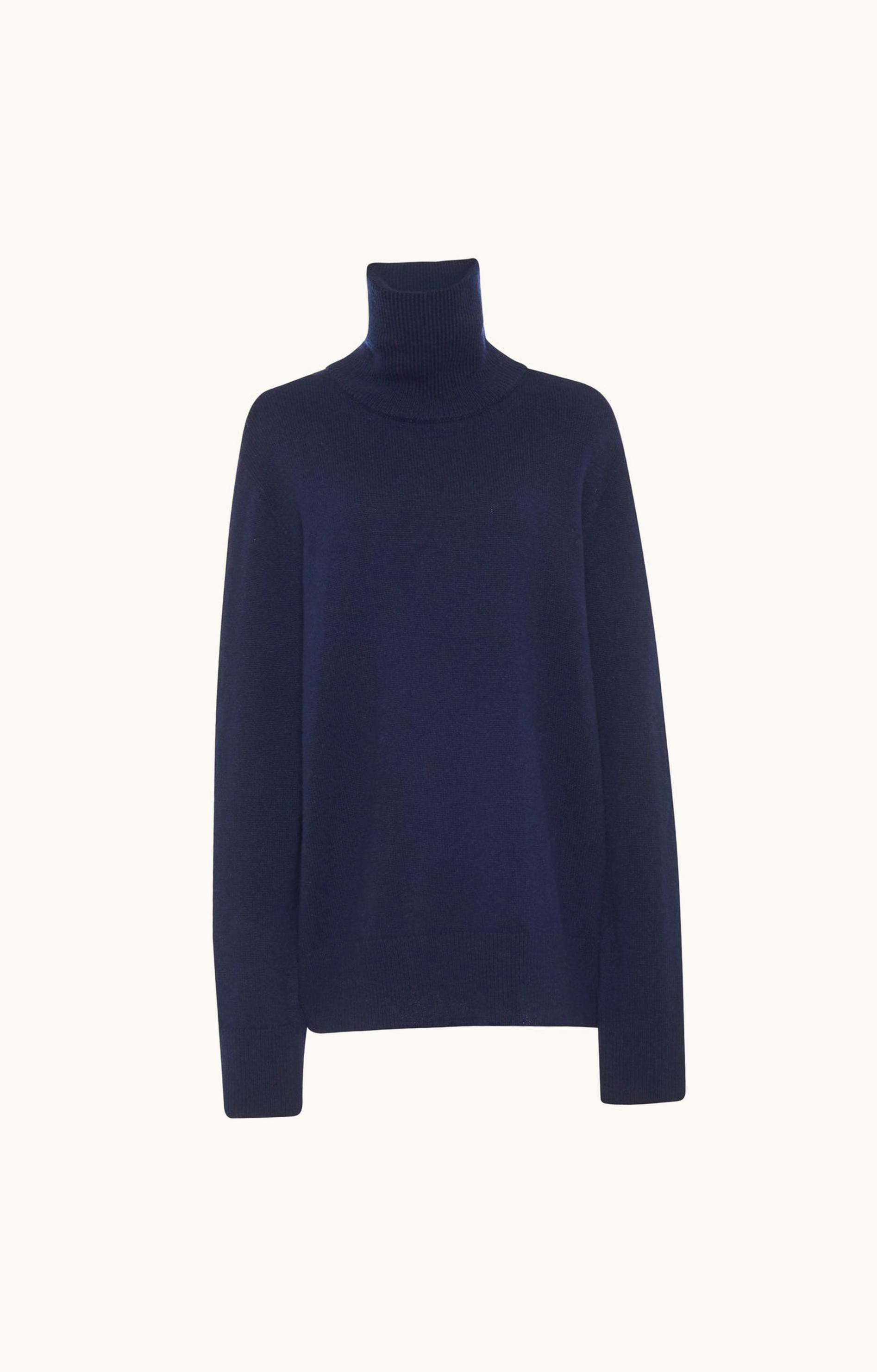 The Row The Row Stepny Top Blue In Wool And Cashmere