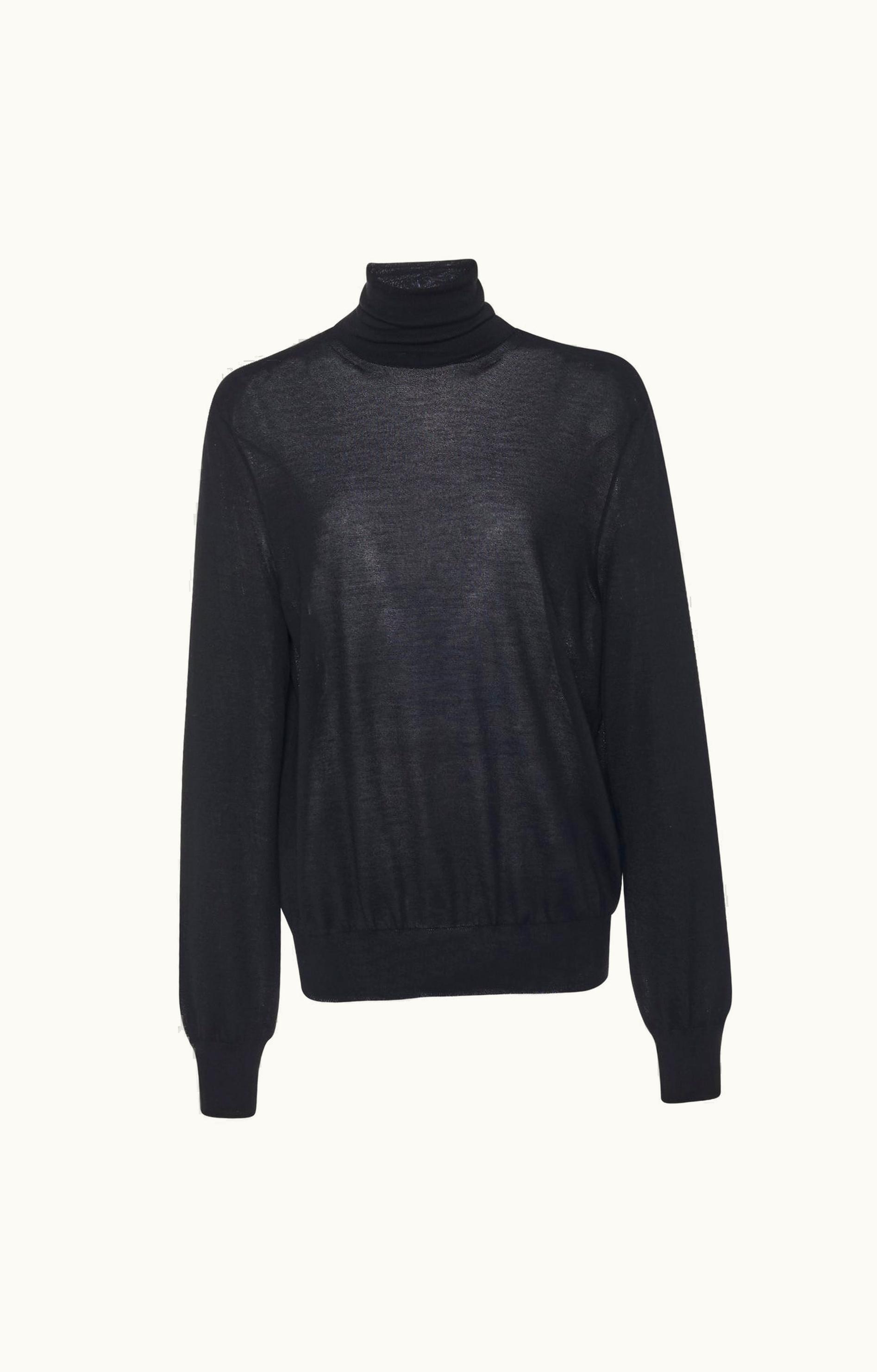 The Row The Row Lambeth Top Black In Cashmere