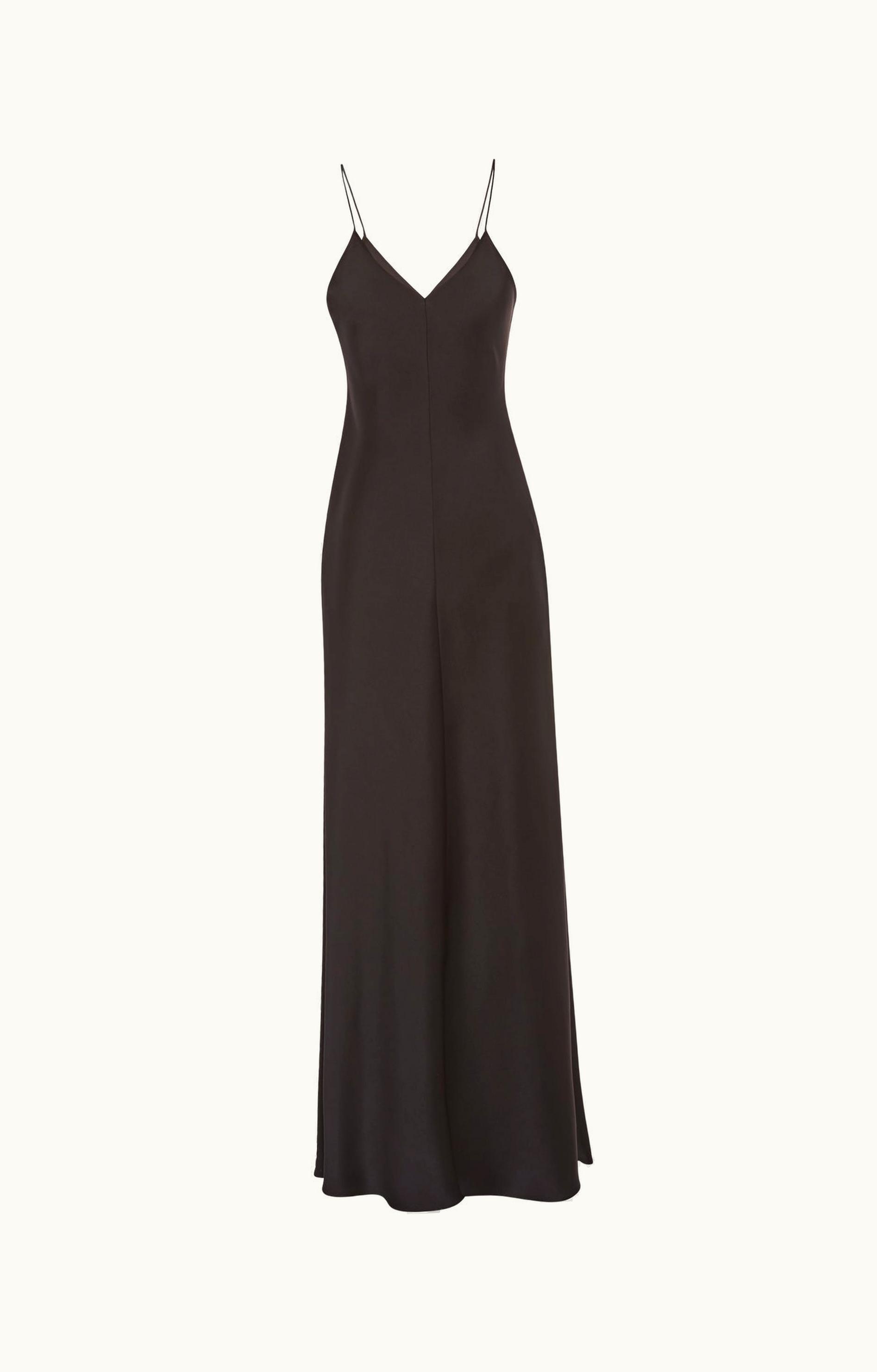 The Row The Row Guinevere Dress Black In Silk