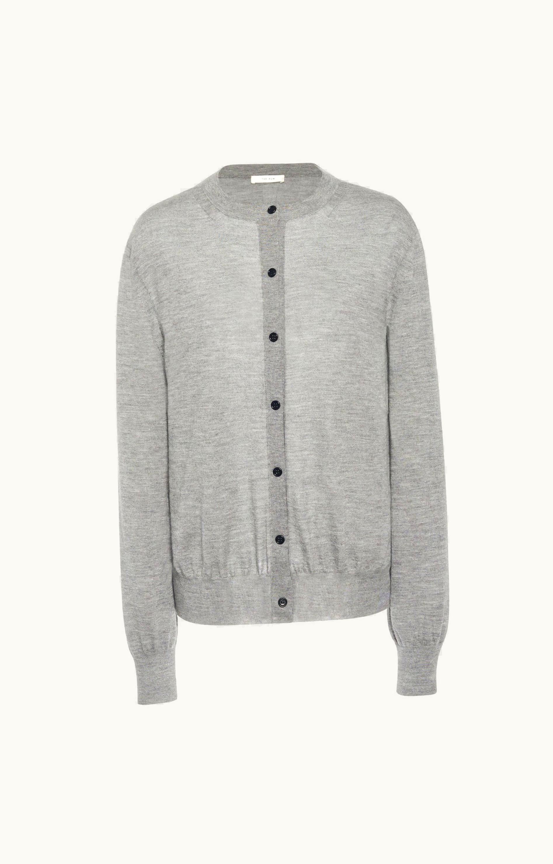 The Row The Row Battersea Cardigan Grey In Cashmere