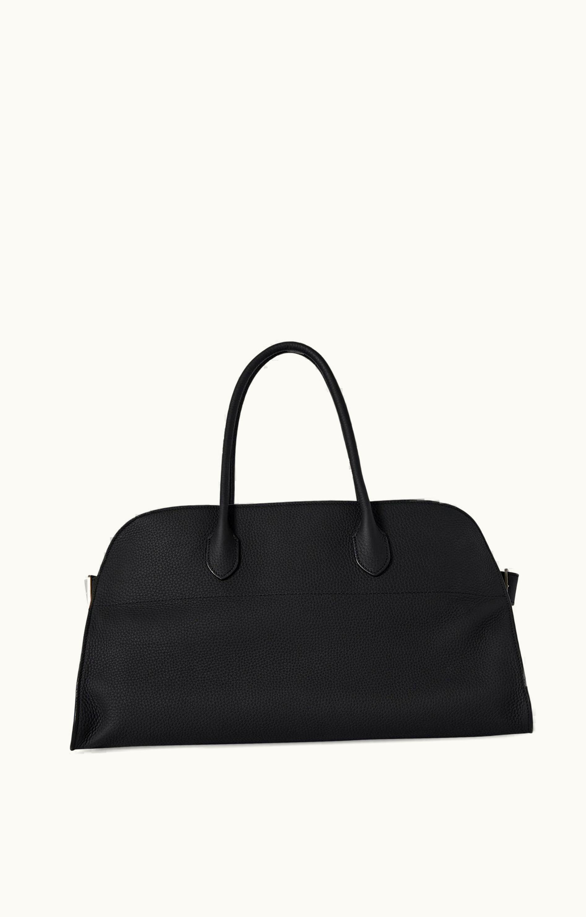 The Row The Row Margaux Ew Top-Handle Bag Black In Calfskin Leather
