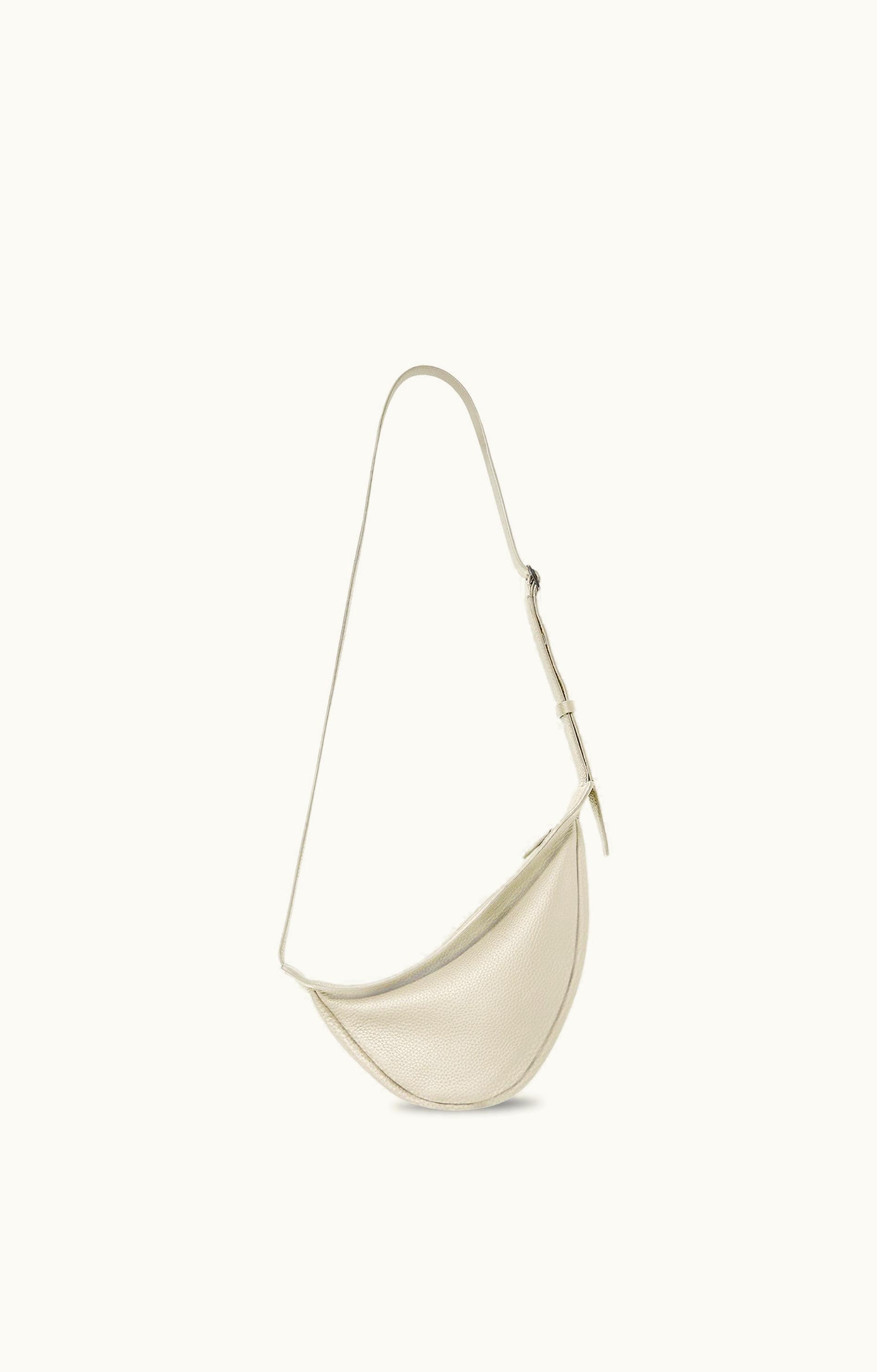 The Row The Row Small Slouchy Banana Bag White In Leather