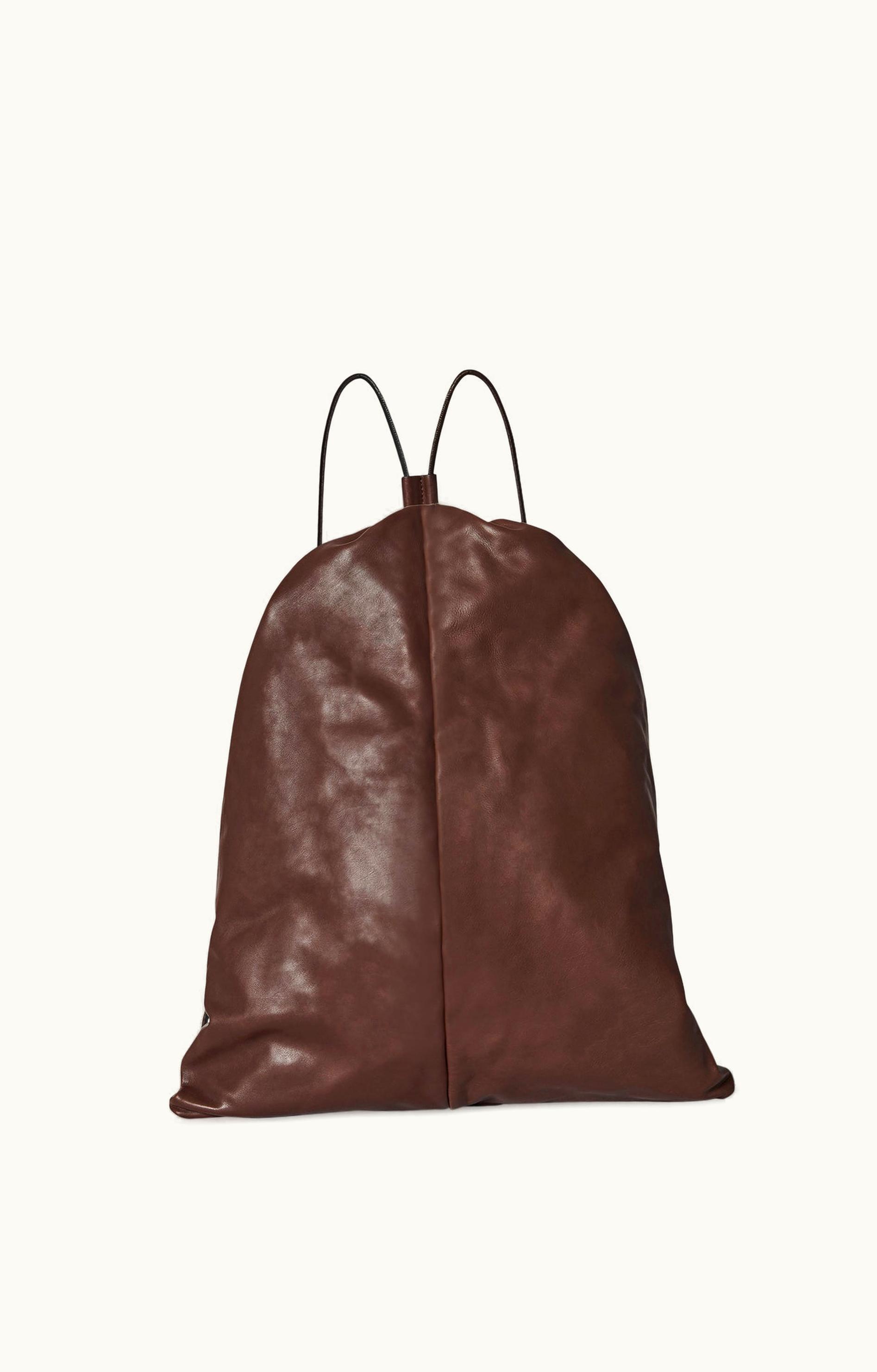 The Row The Row Puffy Backpack Brown In Leather