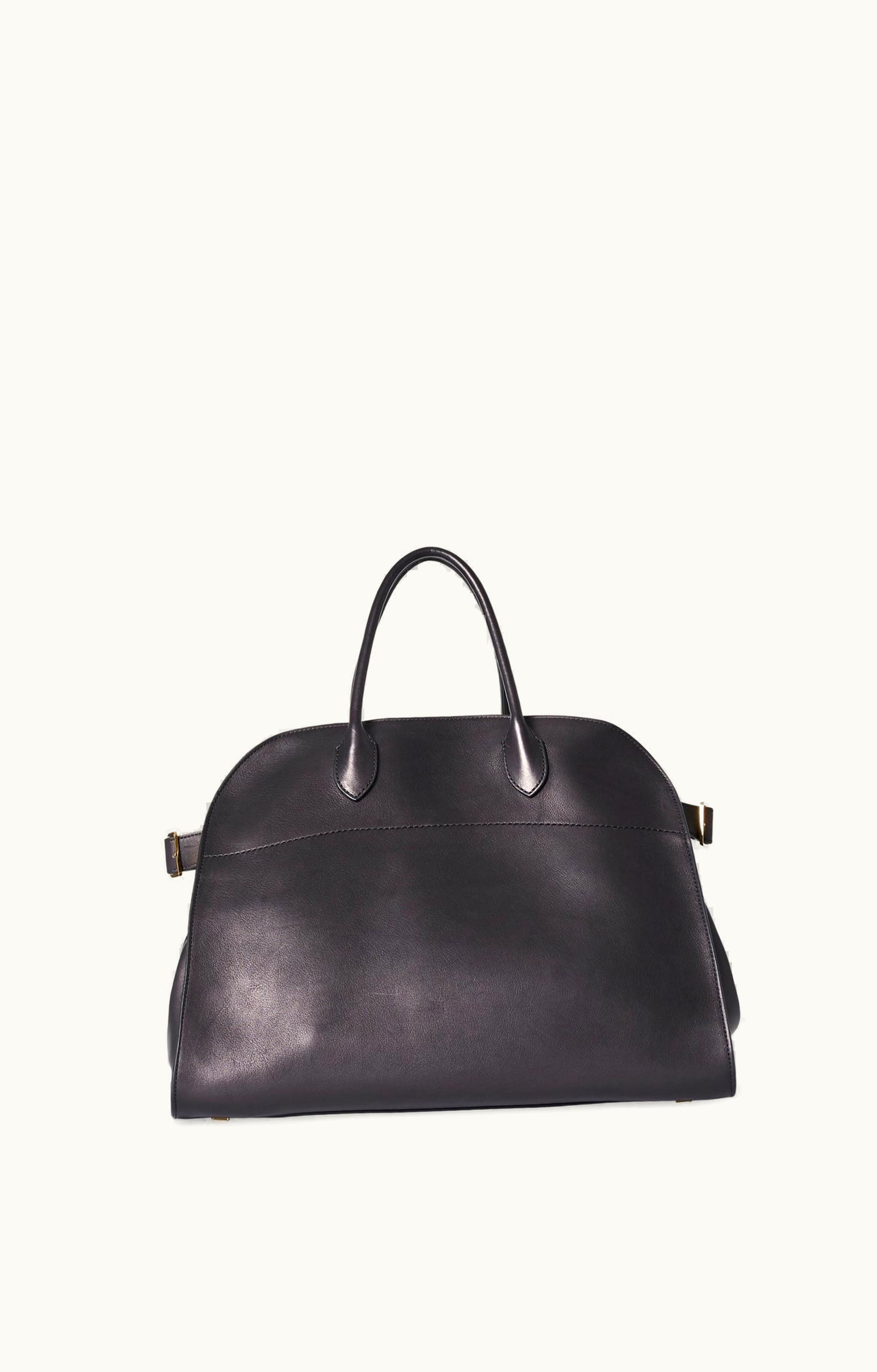 The Row The Row Margaux 15 Top-Handle Bag Black In Leather
