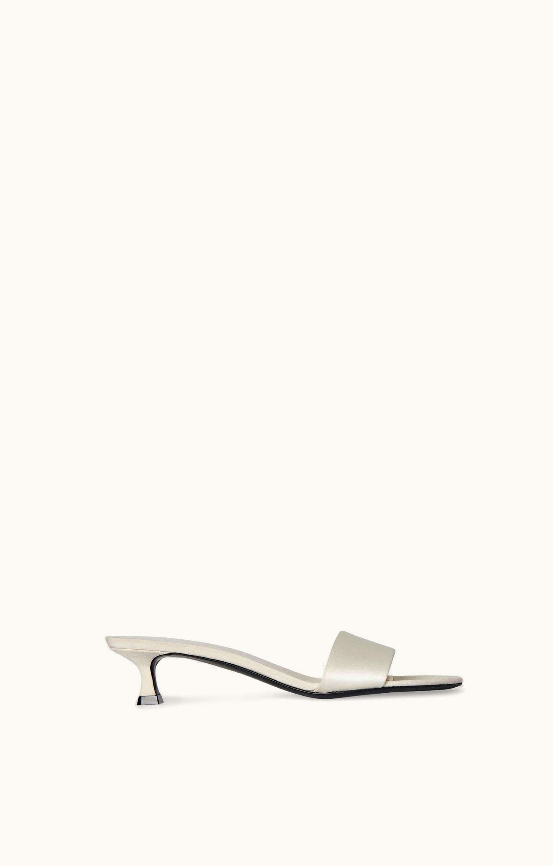 The Row The Row Combo Kitten Heel White In Silk