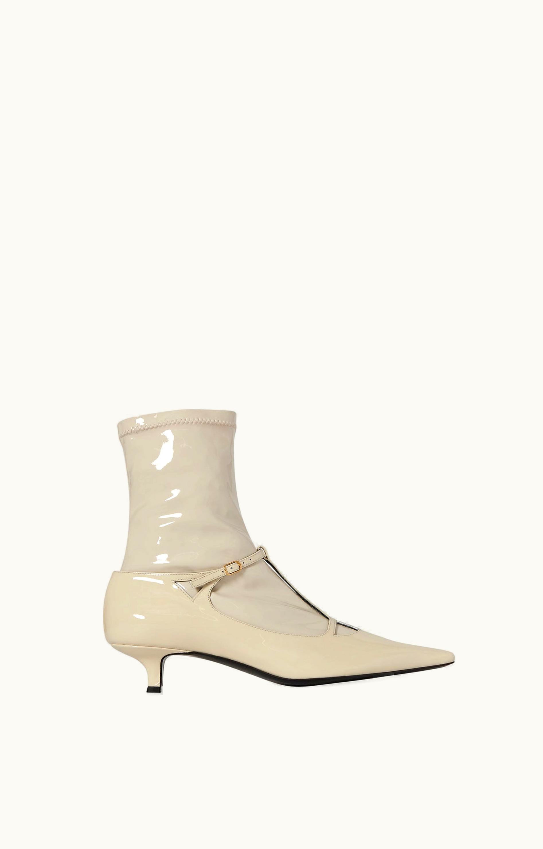 The Row The Row Cyd Boot White In Patent Leather