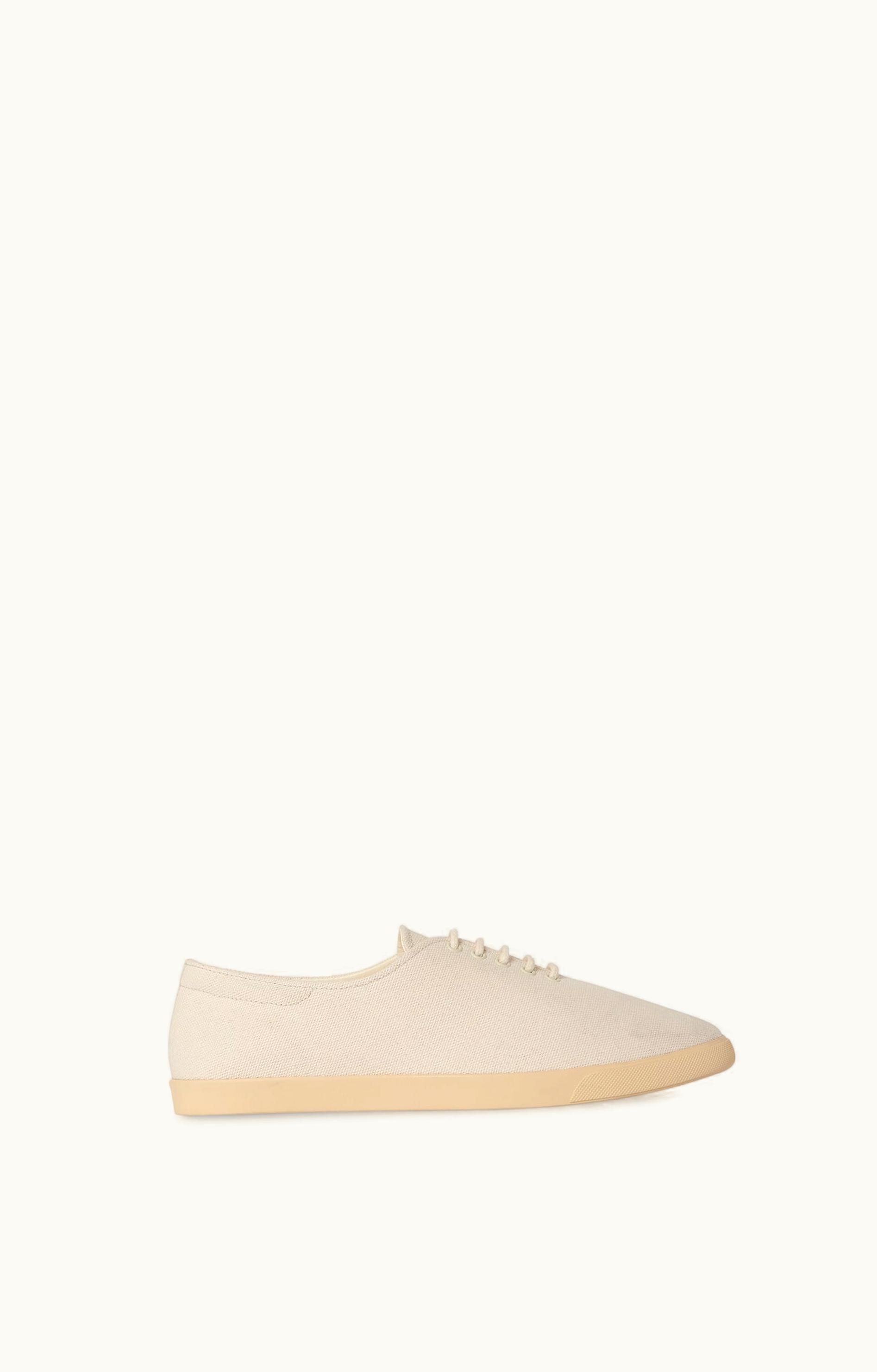 The Row The Row F1357V20IVRPA Sam Sneaker Low-Top White Canvas