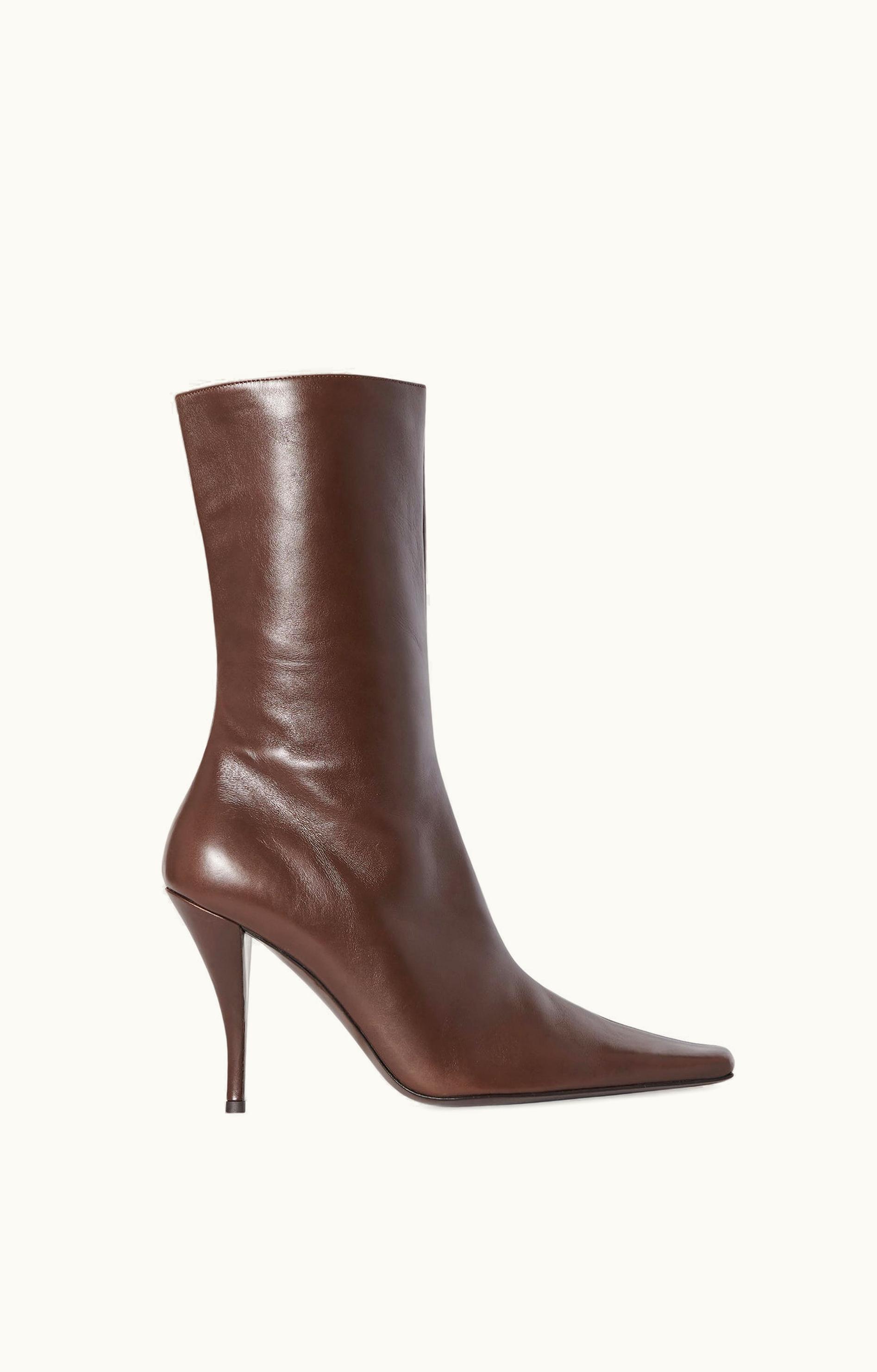 The Row The Row Shrimpton High Boot Brown In Leather