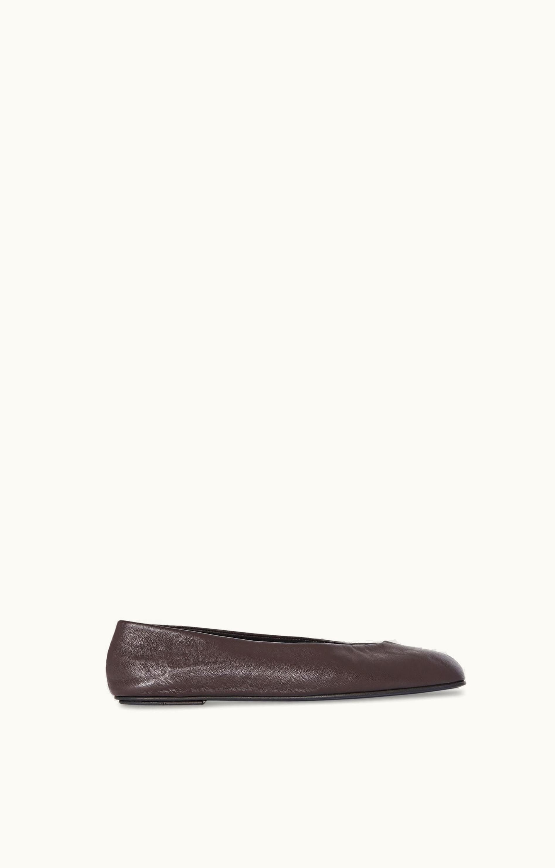 The Row The Row F1454N60DBR Eva Two Ballet Flat Brown In Nappa Leather