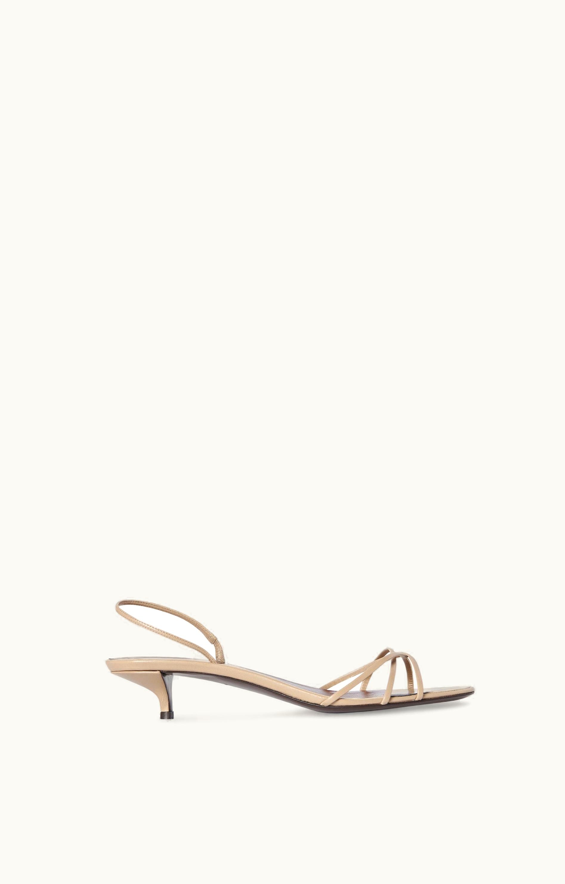 The Row The Row Harlow 35 Shoe Beige In Leather