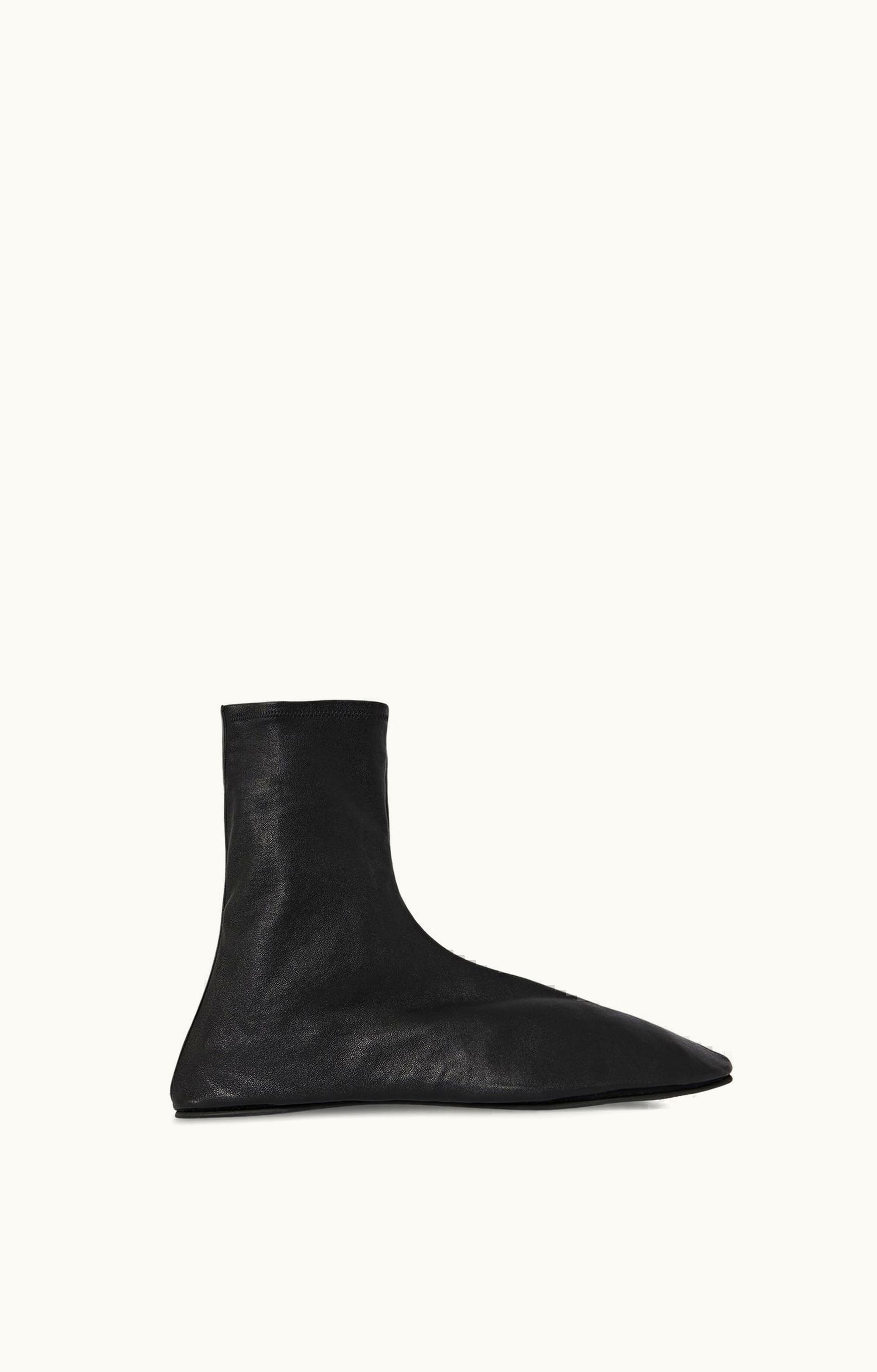 The Row The Row Sock Boot Black In Leather
