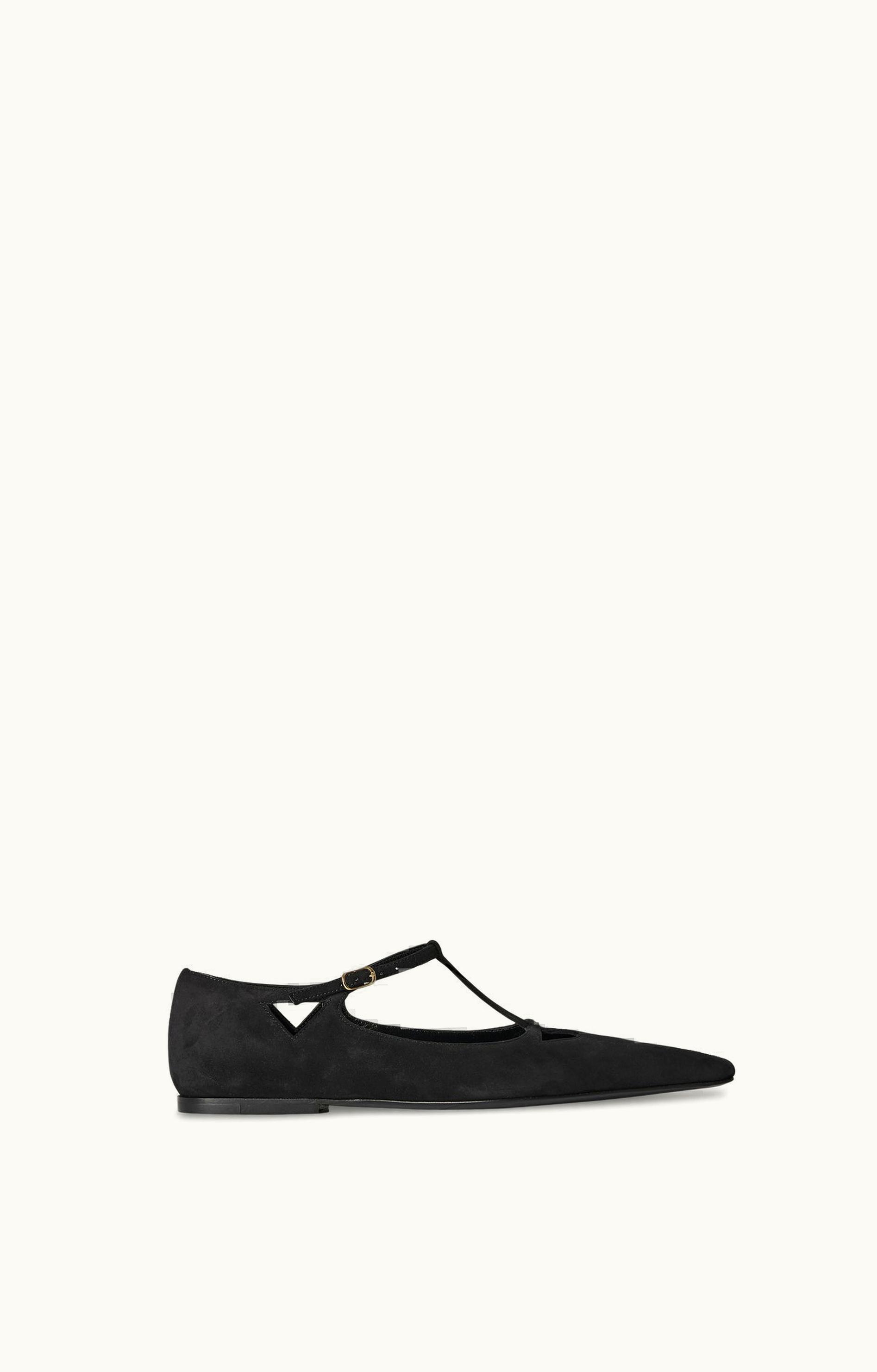 The Row The Row Cyd Flat Black In Suede