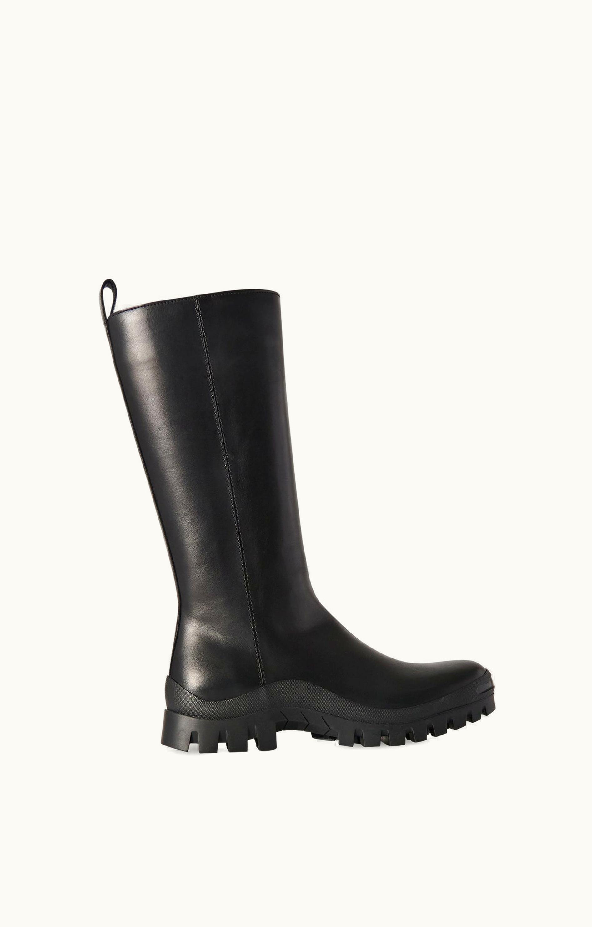 The Row The Row Greta Moto Boot Black In Leather