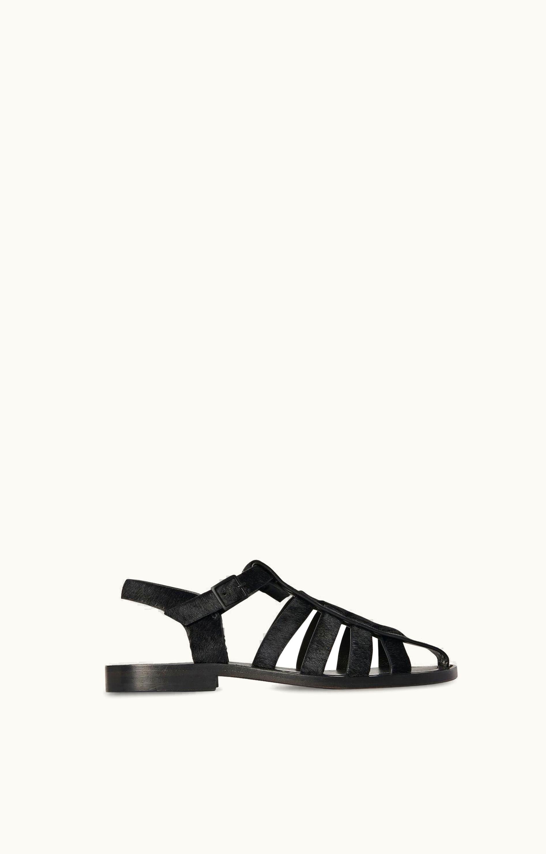 The Row The Row Pablo Sandal Black In Pony