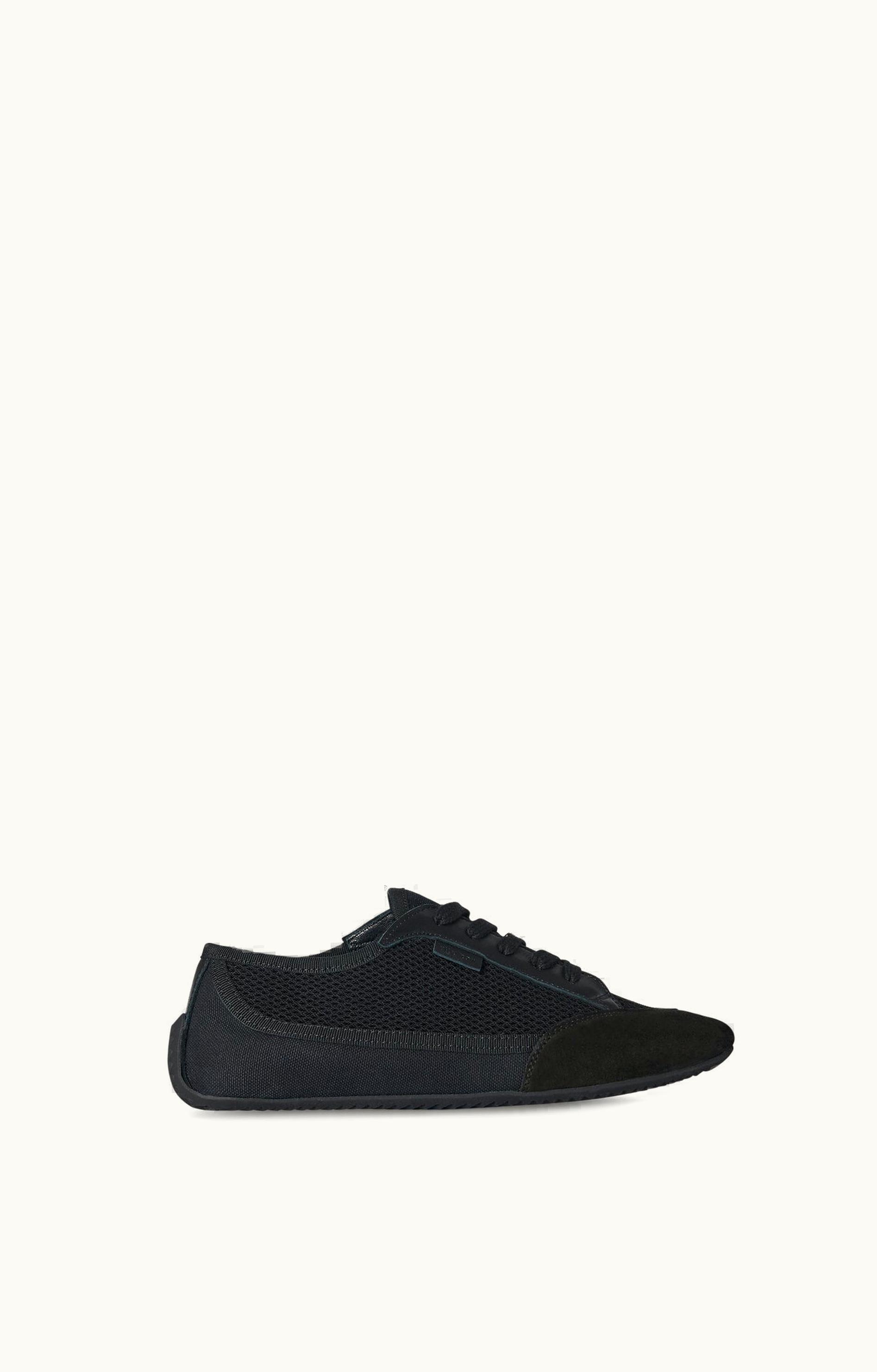 The Row The Row Bonnie Sneaker Black In Canvas And Suede