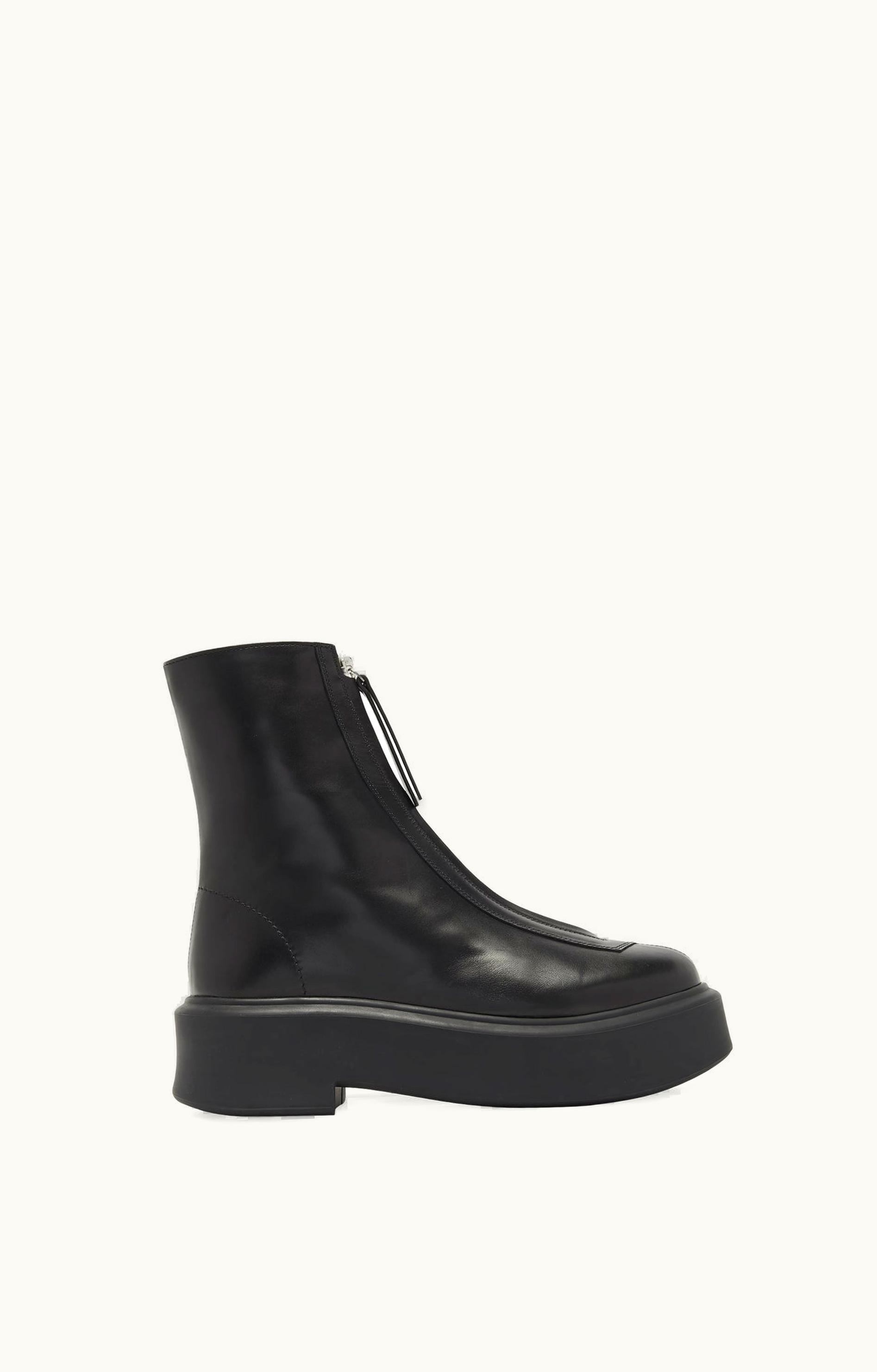 The Row The Row Zipped Boot I Black In Leather