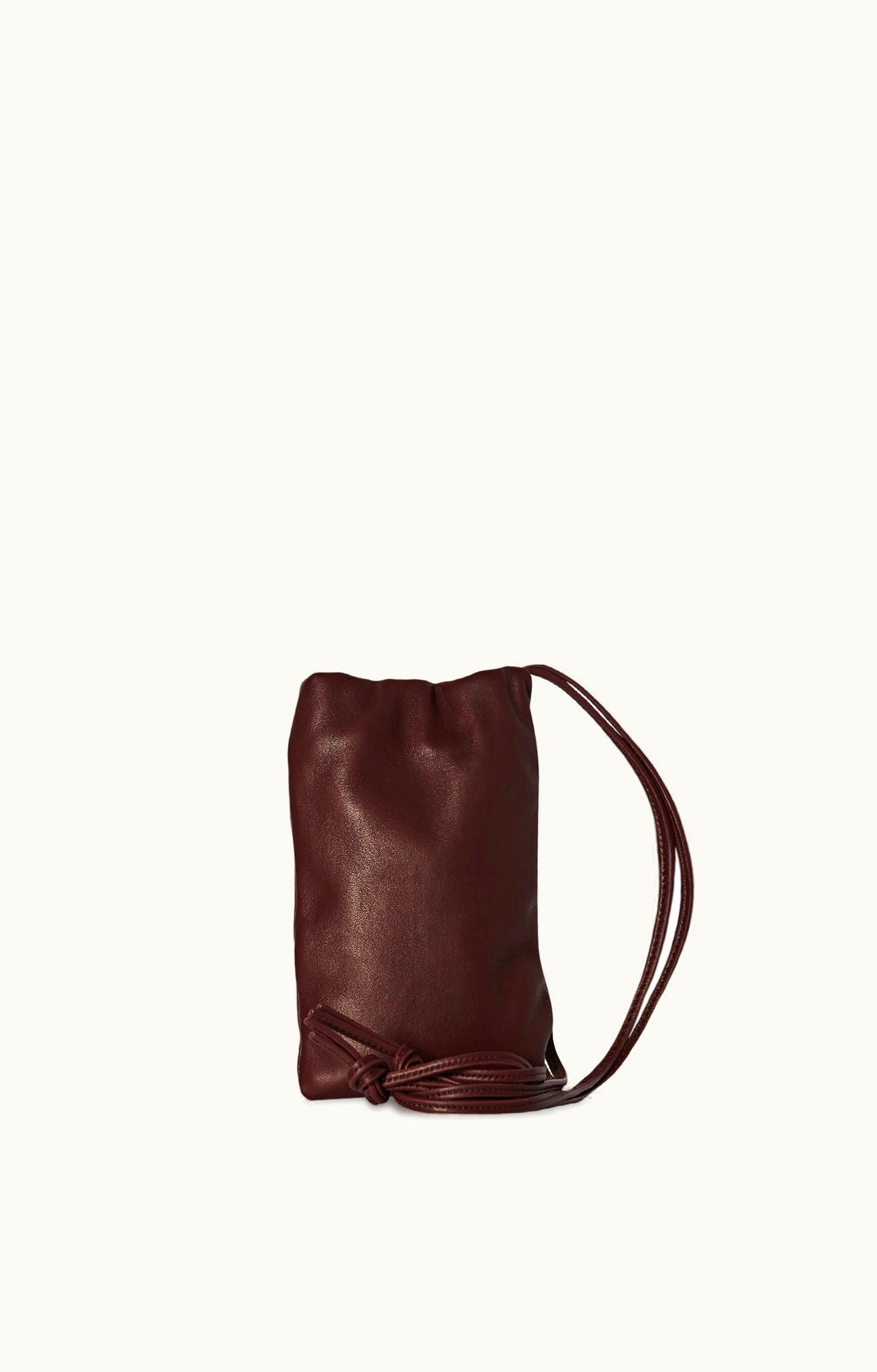 The Row The Row W1418L108BGAG Phone Case Bourse Leather Red