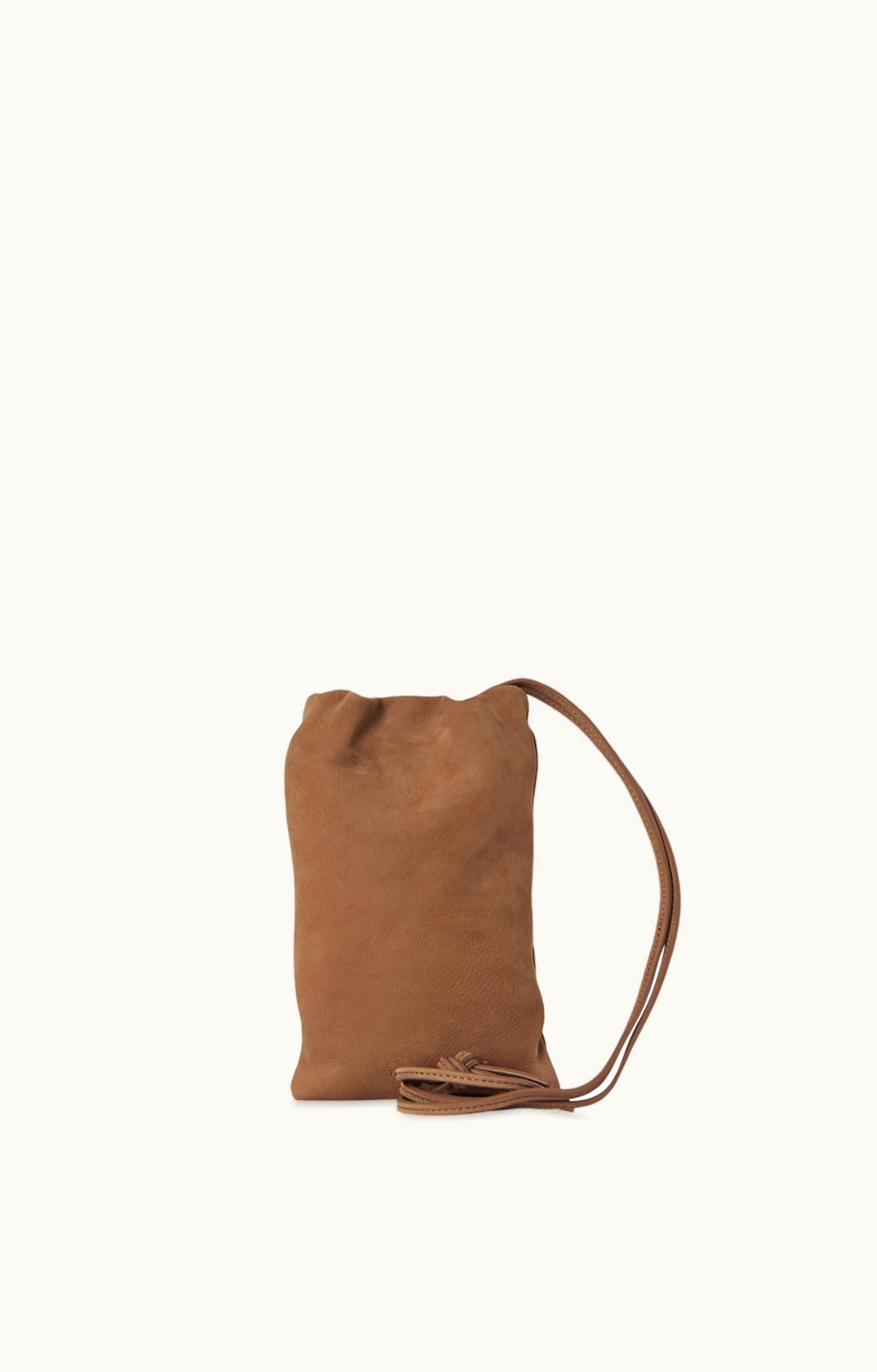 The Row The Row Bourse Phone Case Tan In Nubuck