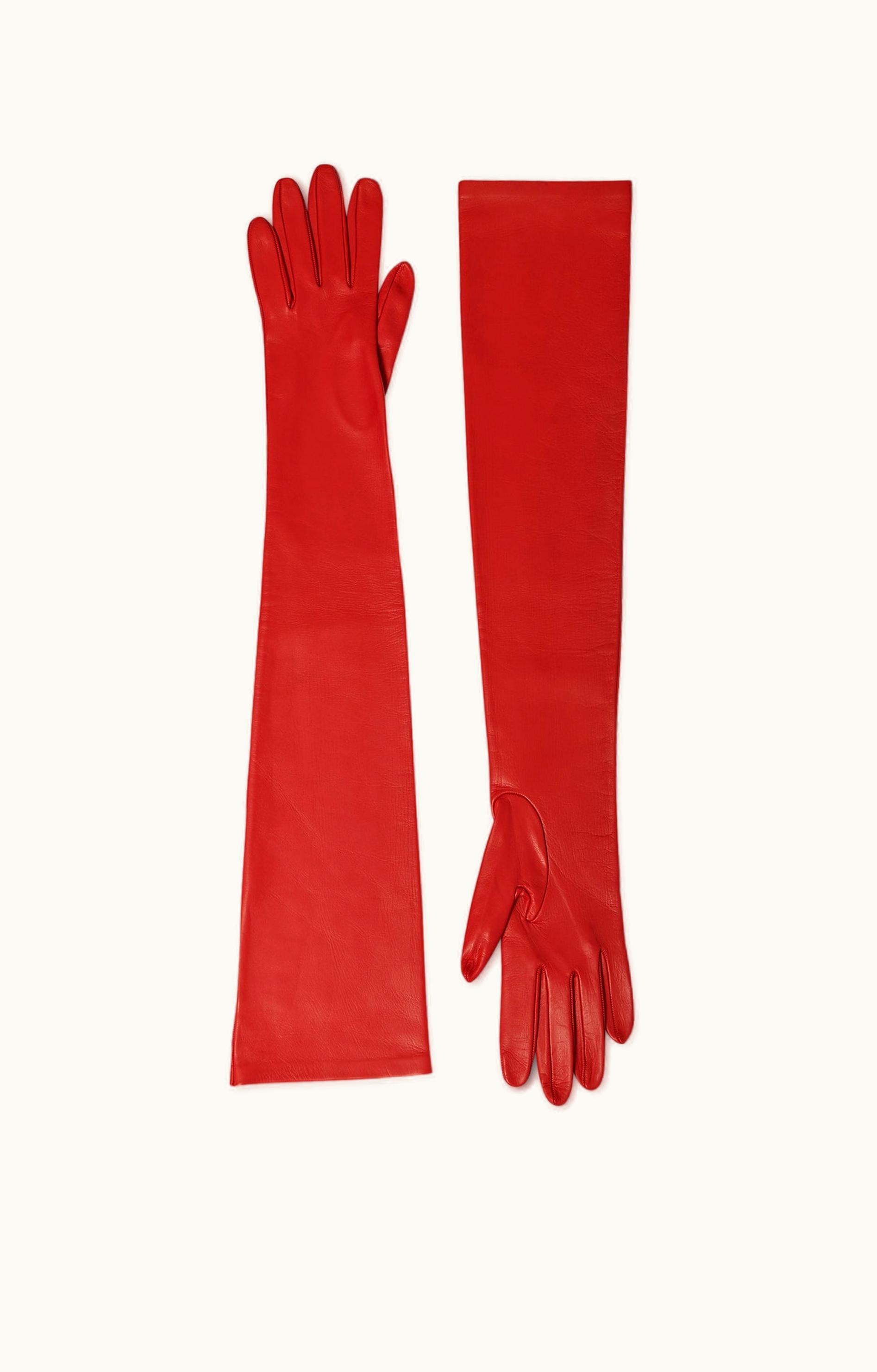 The Row The Row Simon Gloves Red In Leather