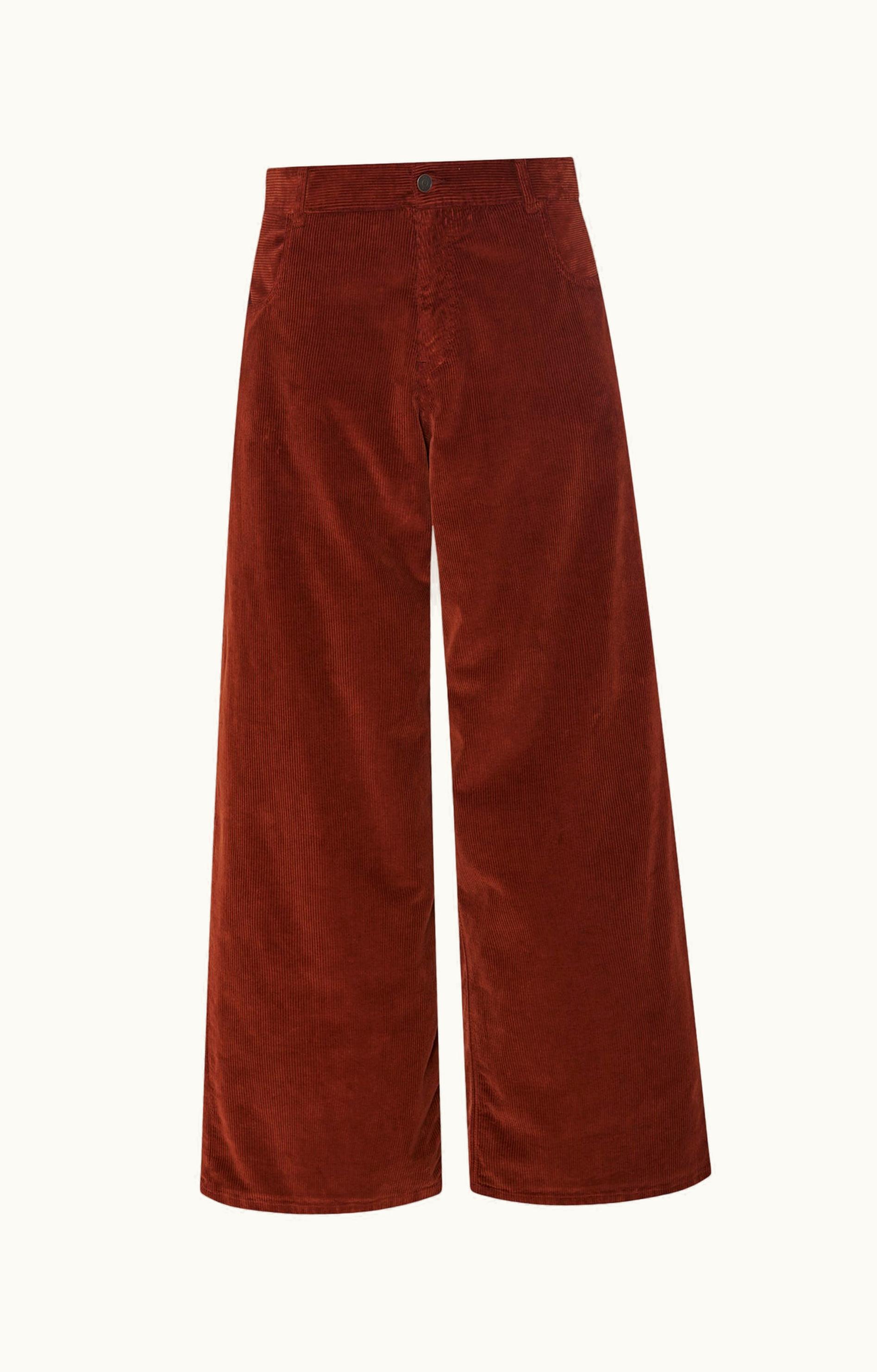 The Row The Row Chani Pant Orange In Corduroy