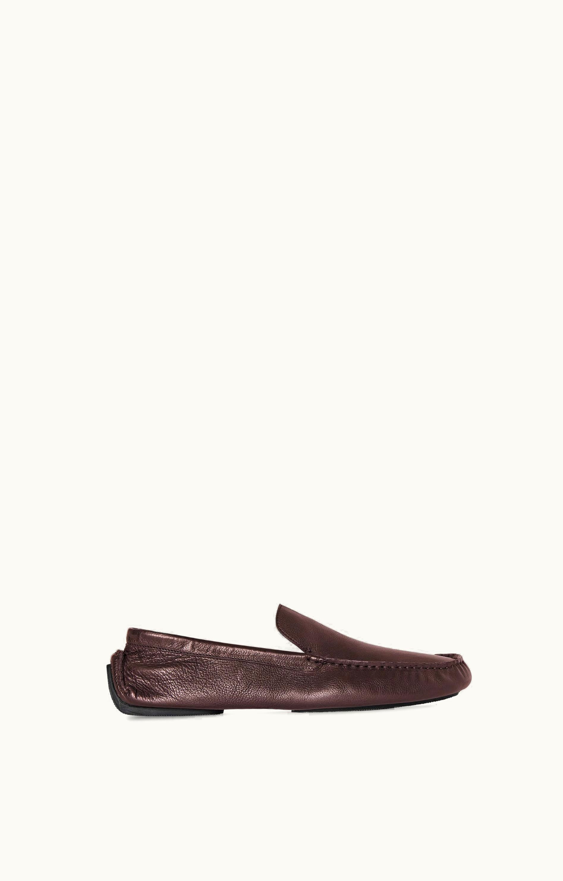 The Row The Row Lucca Slip On Brown In Leather