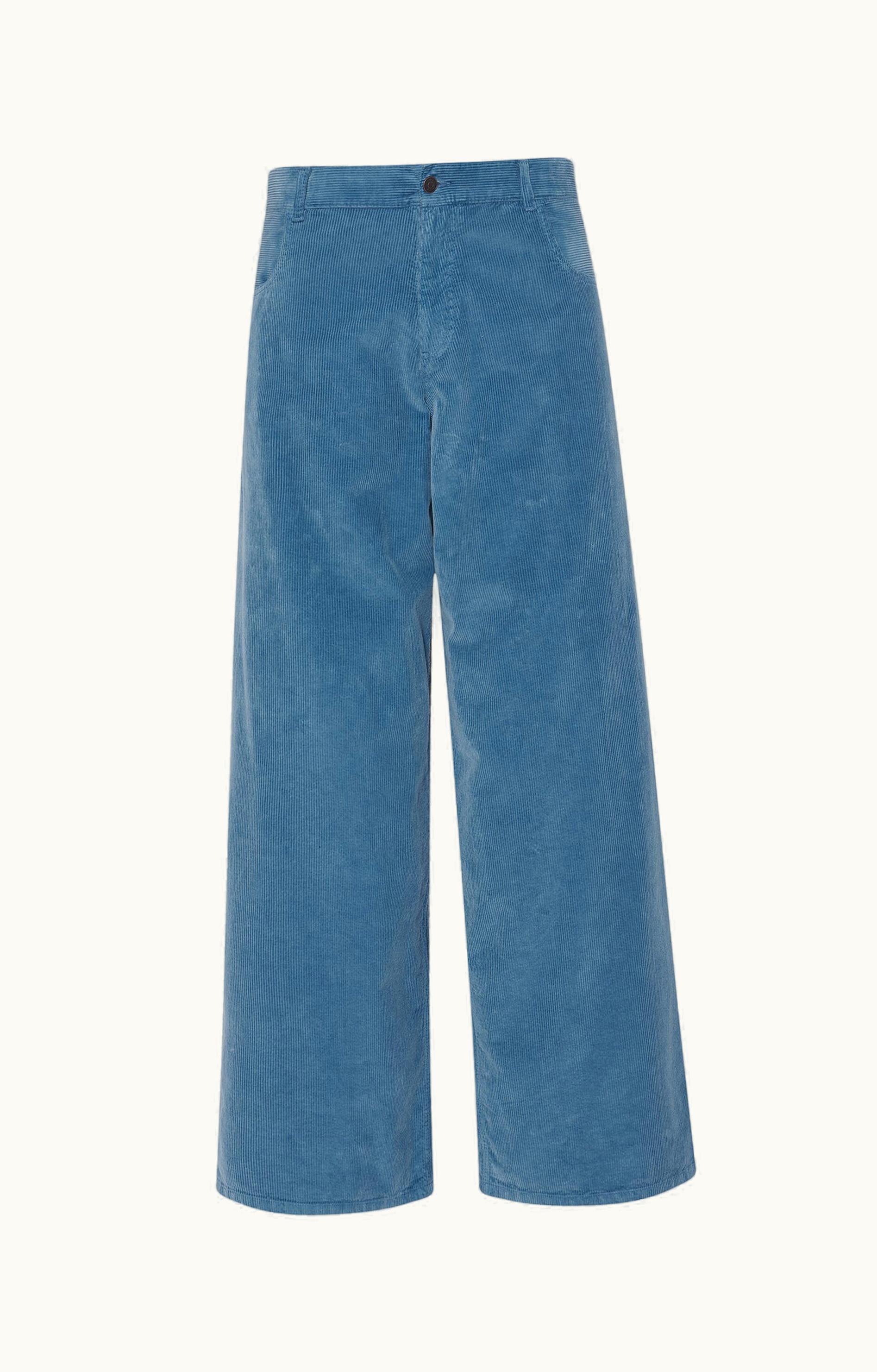 The Row The Row Chani Pant Blue In Corduroy
