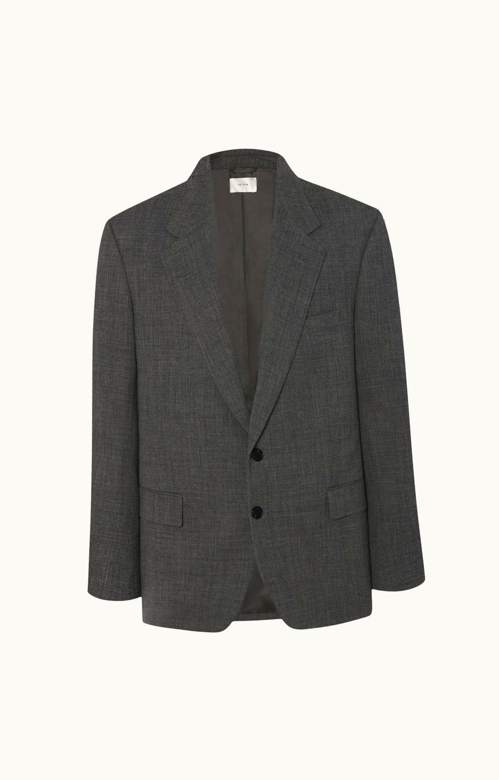 The Row The Row Phil Jacket Grey In Virgin Wool