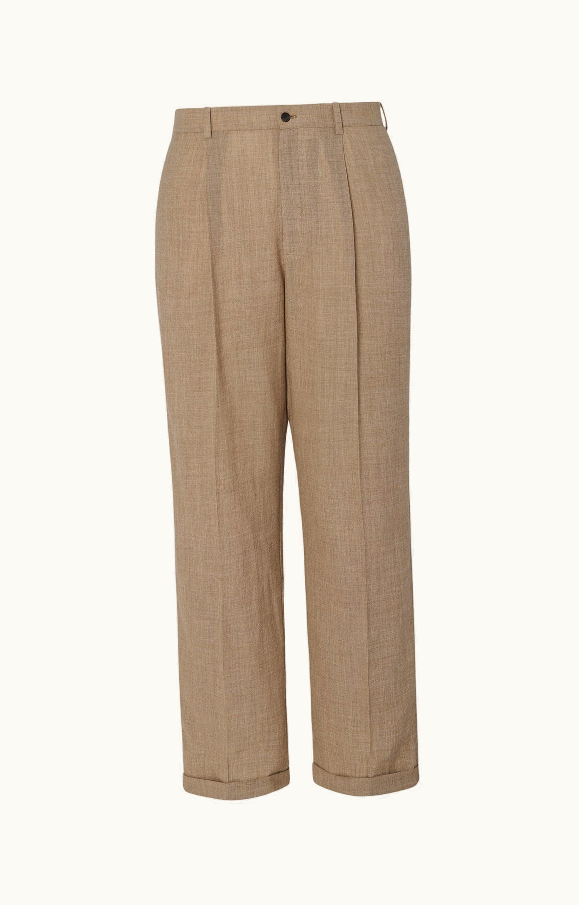 The Row The Row 626W2877TIM Keenan Pant Wool Canvas Brown