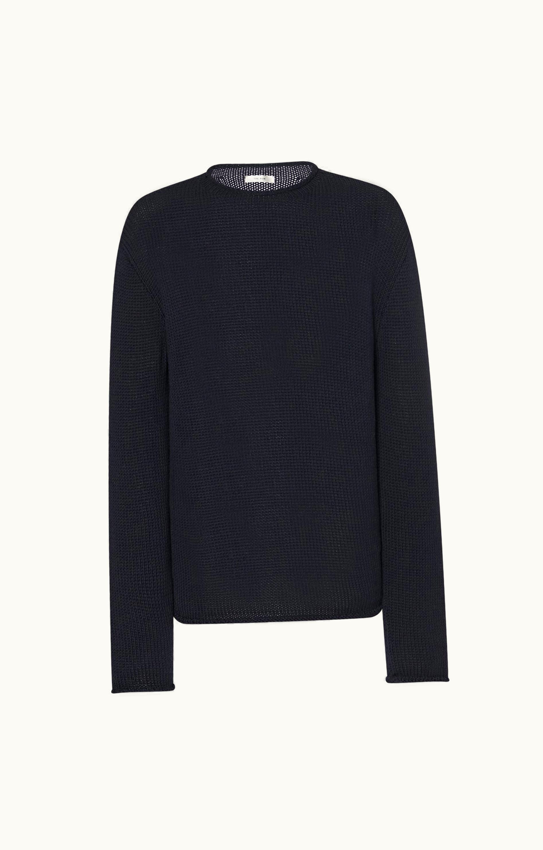 The Row The Row Anteo Top Blue In Cotton And Cashmere