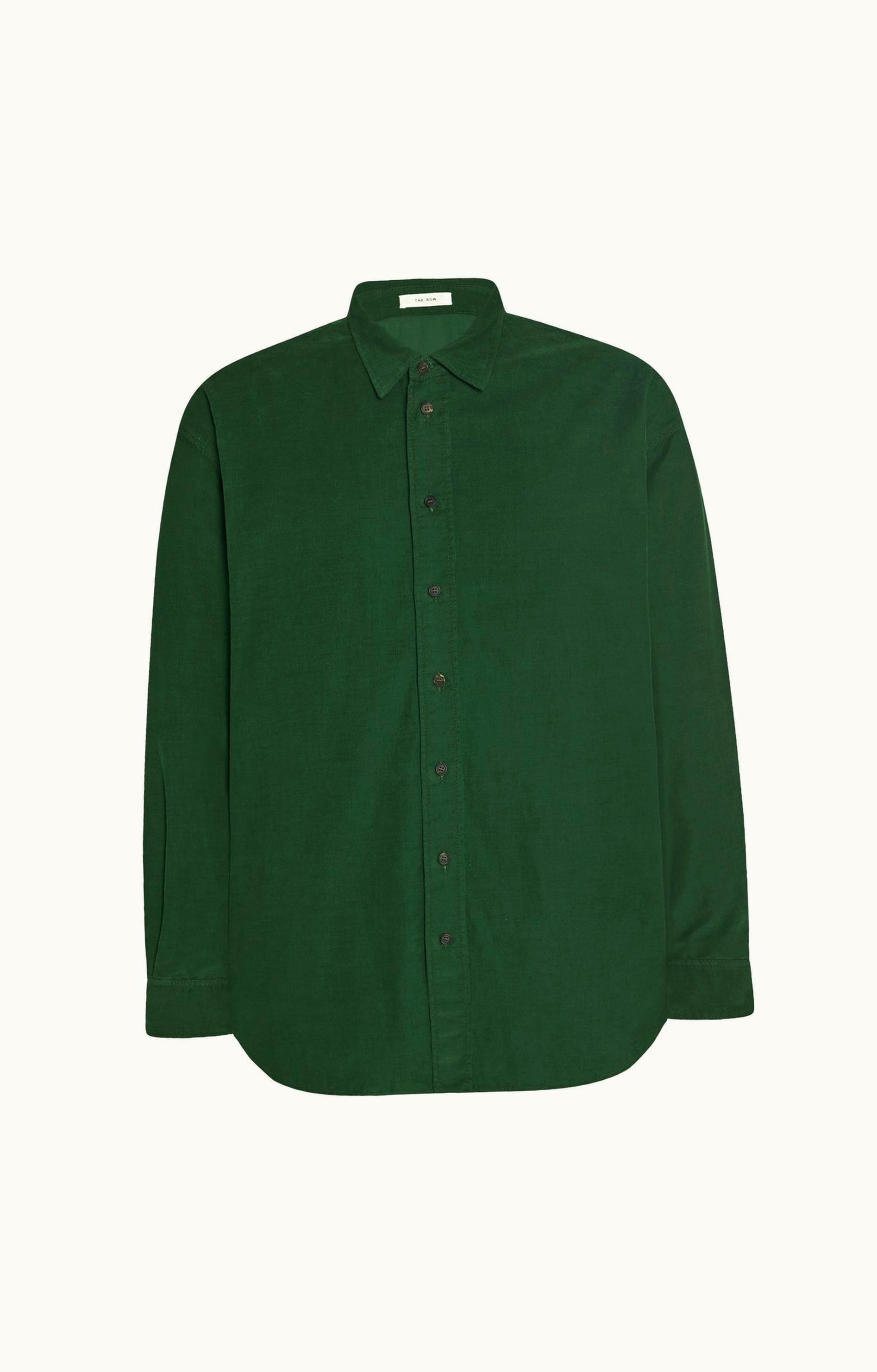 The Row The Row Penn Shirt Green In Corduroy