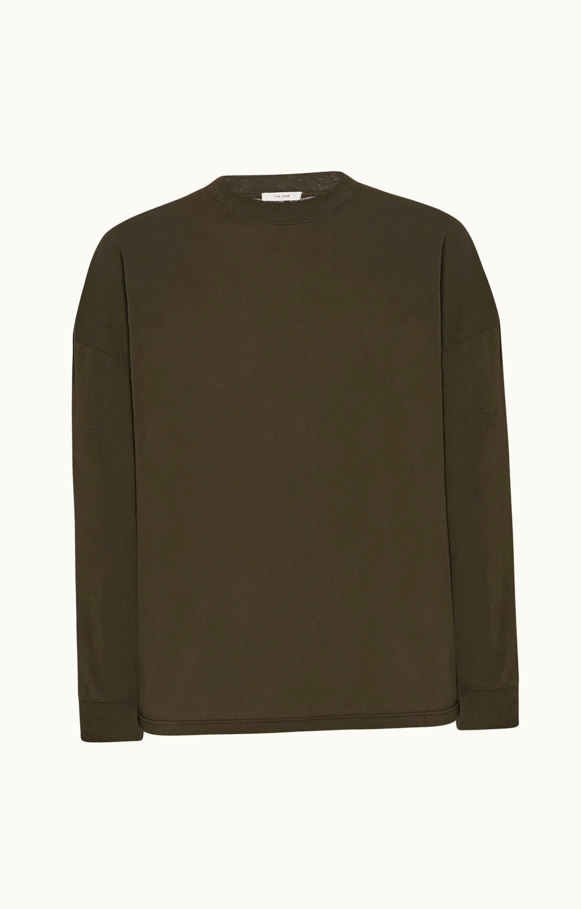 The Row The Row Dolino Long-Sleeved Tee Green In Cotton