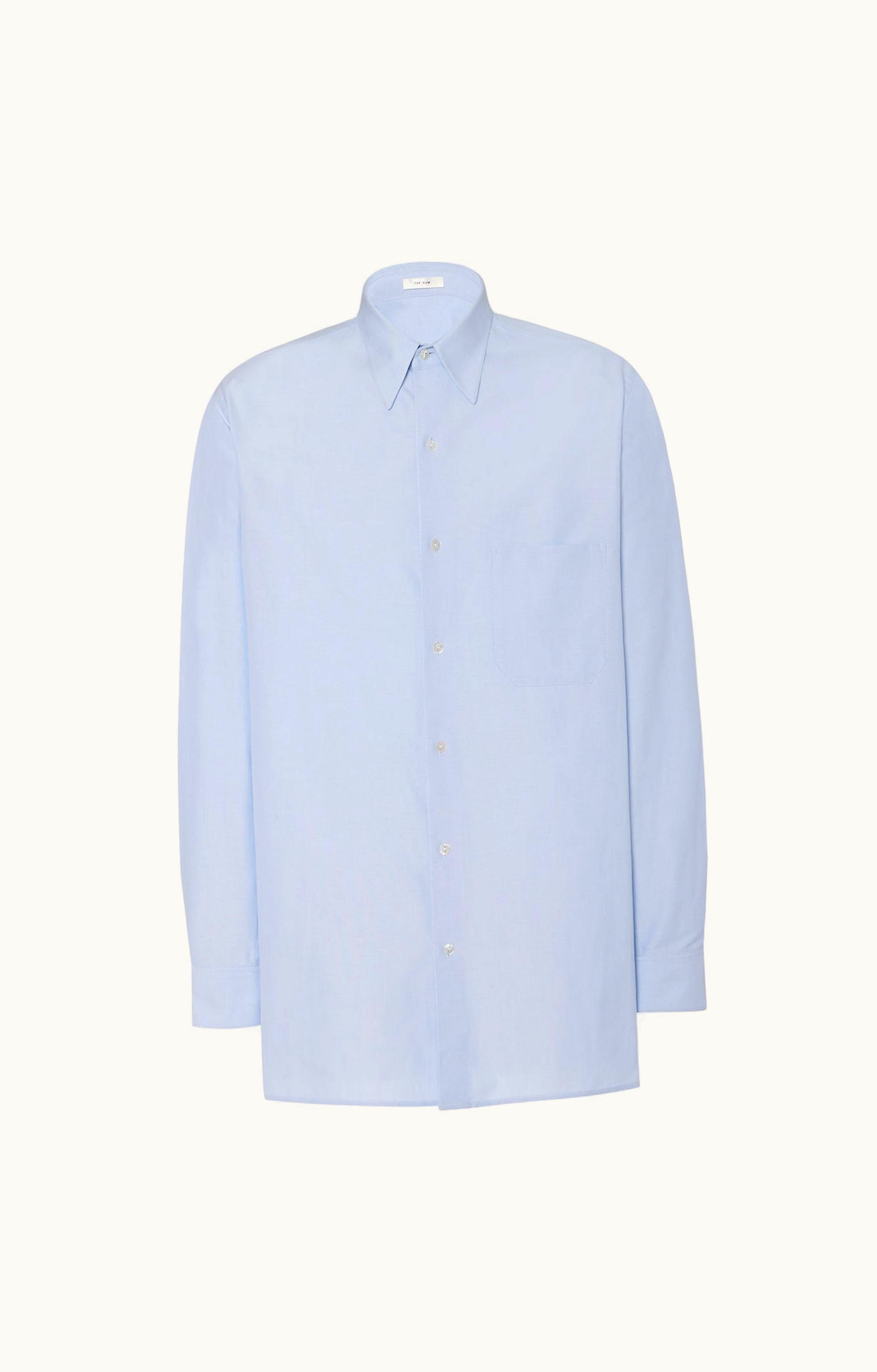 The Row The Row Melvin Shirt Blue In Cotton