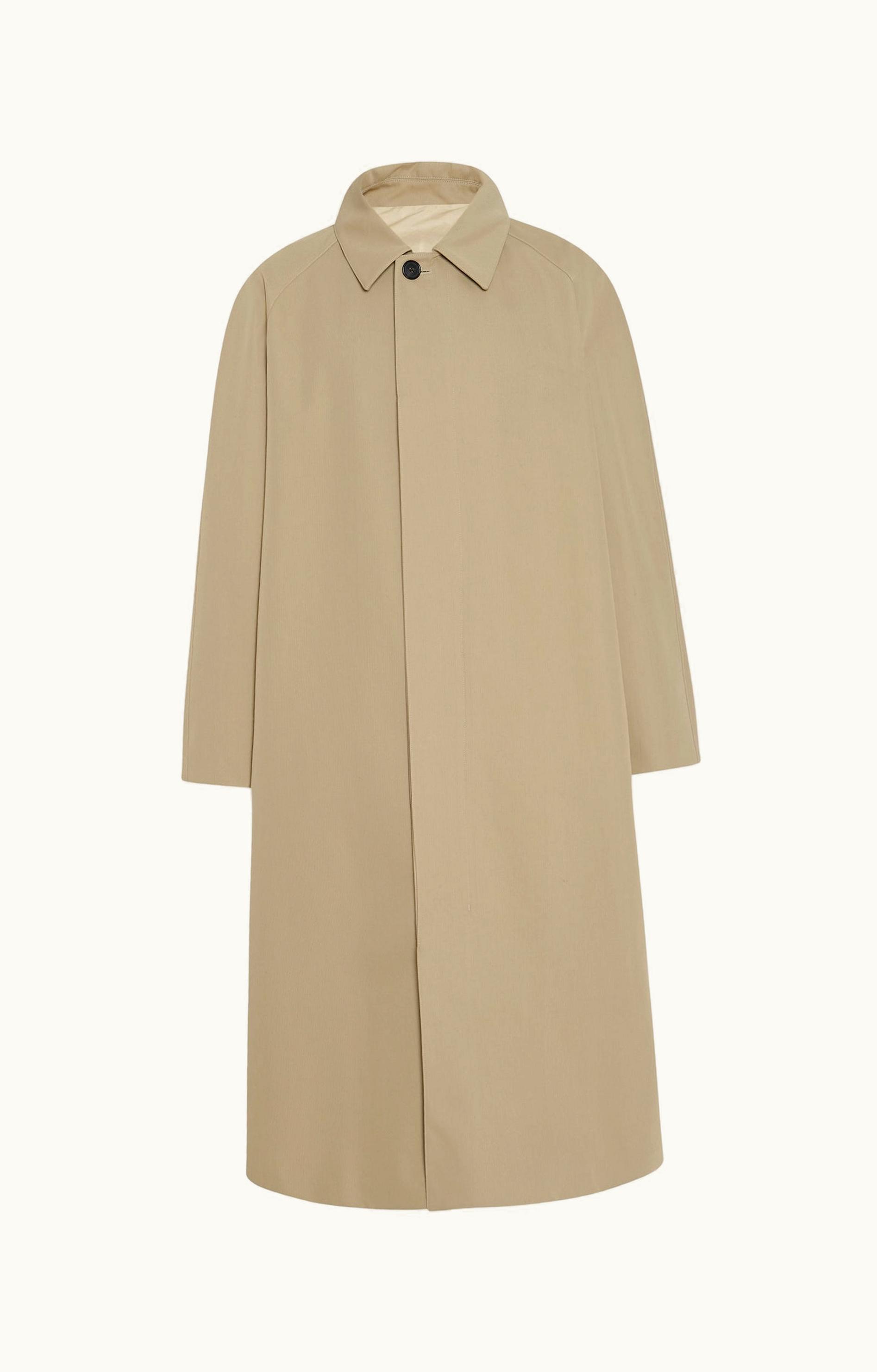 The Row The Row Johnson Coat Tan In Cotton And Nylon