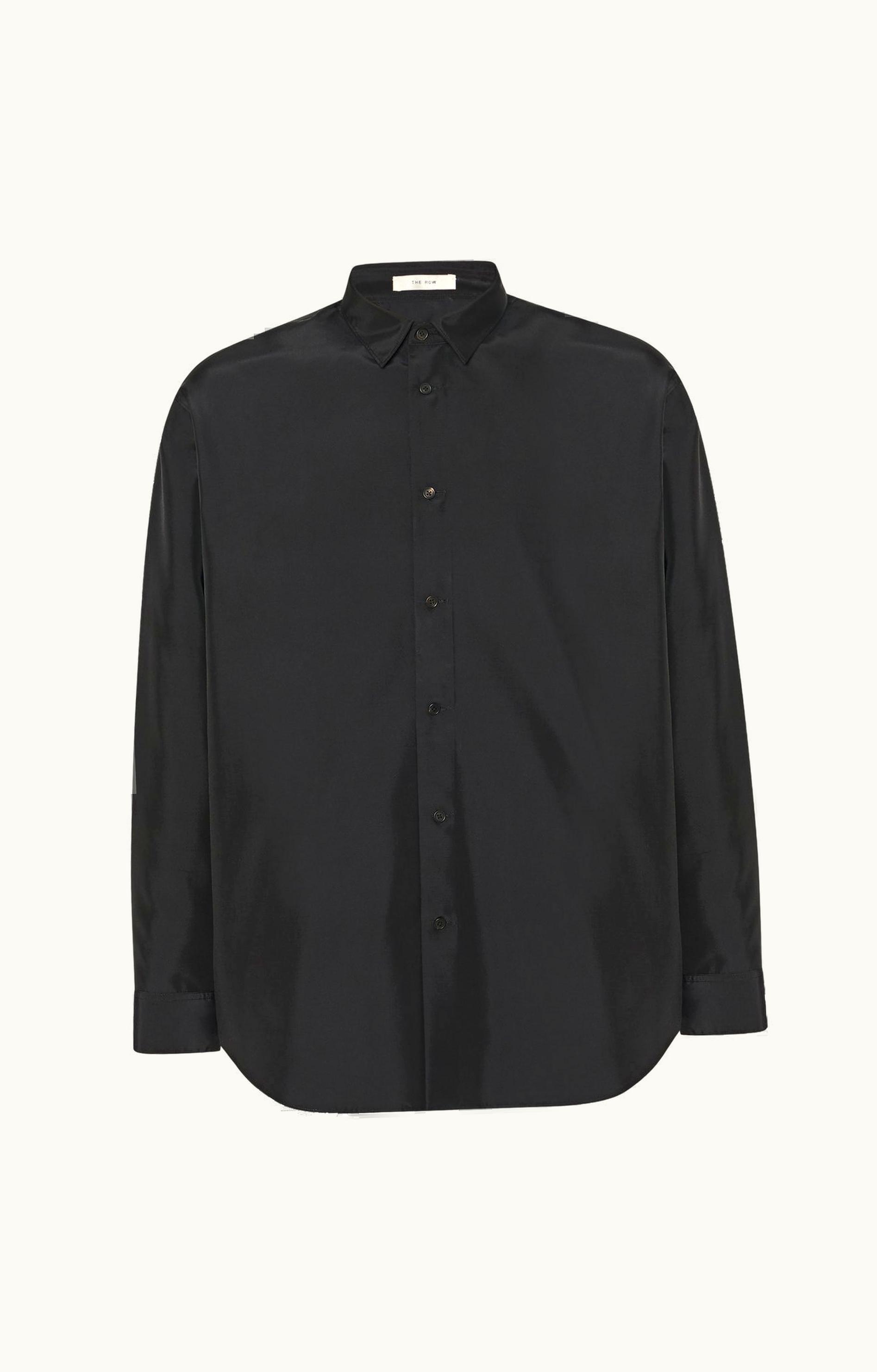 The Row The Row Giorgio Shirt Black In Silk And Nylon